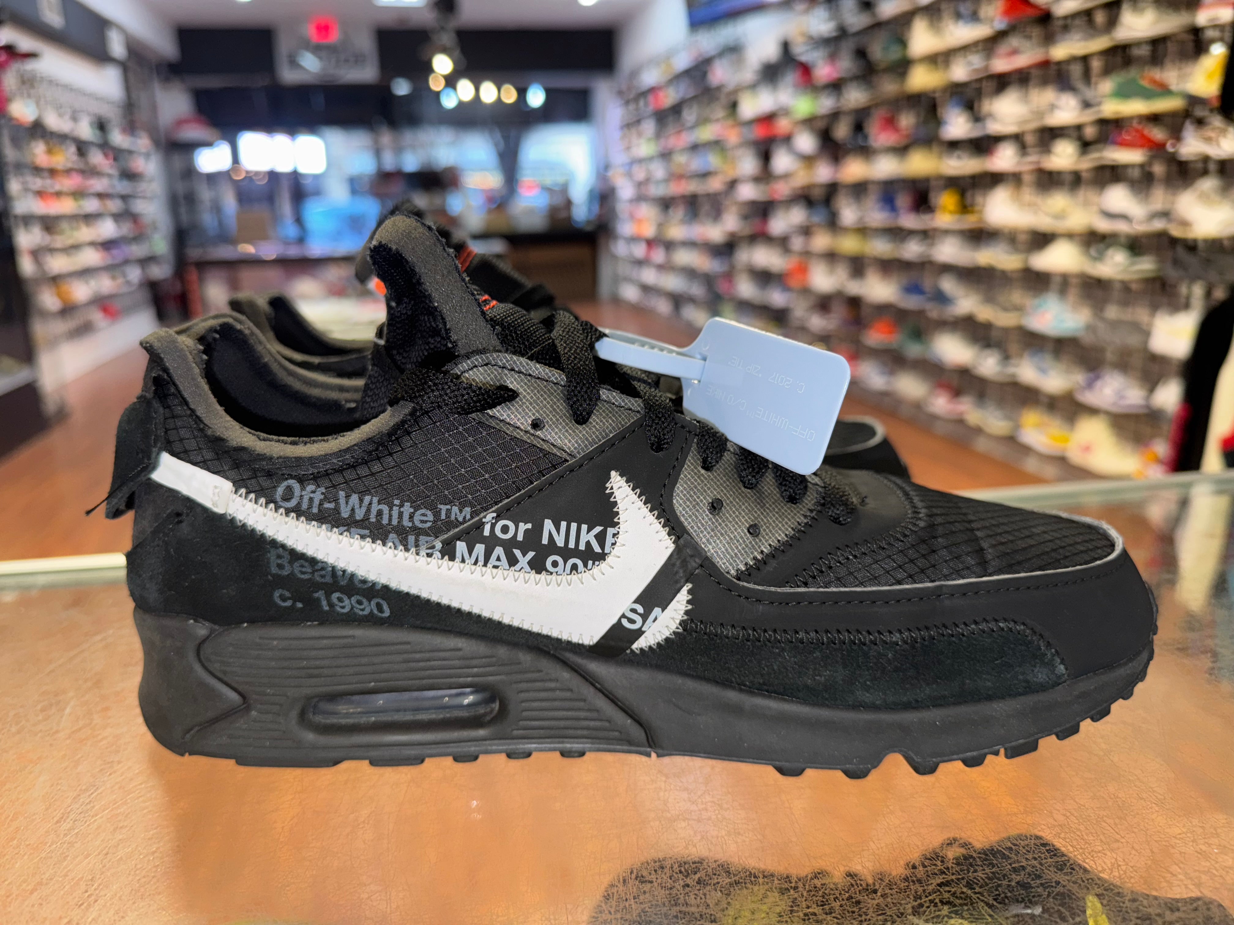 Size 11 Air Max 90 Off-White “Black”