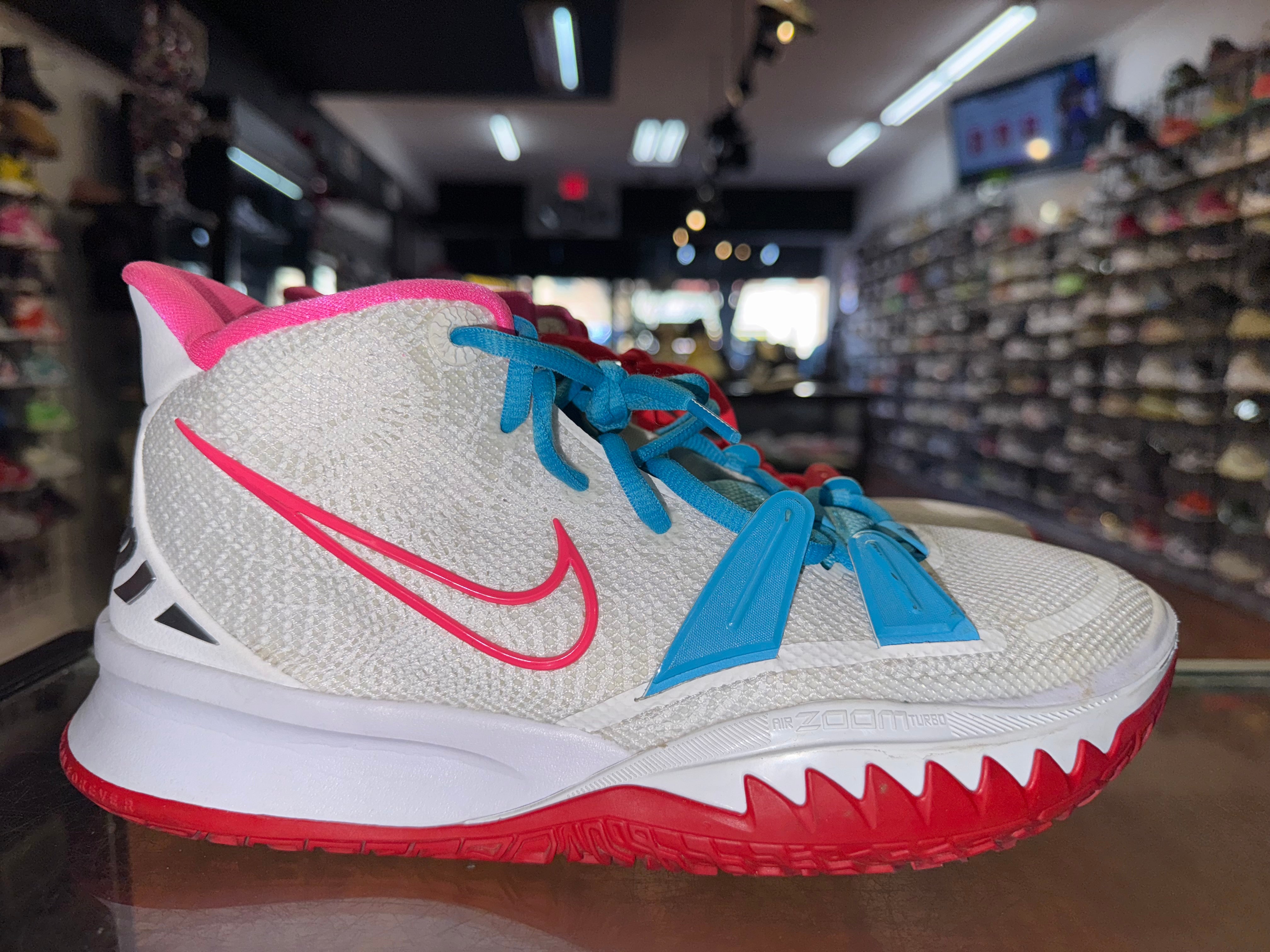 Size 8.5 Kyrie 7 By You "White/Red/Pink"