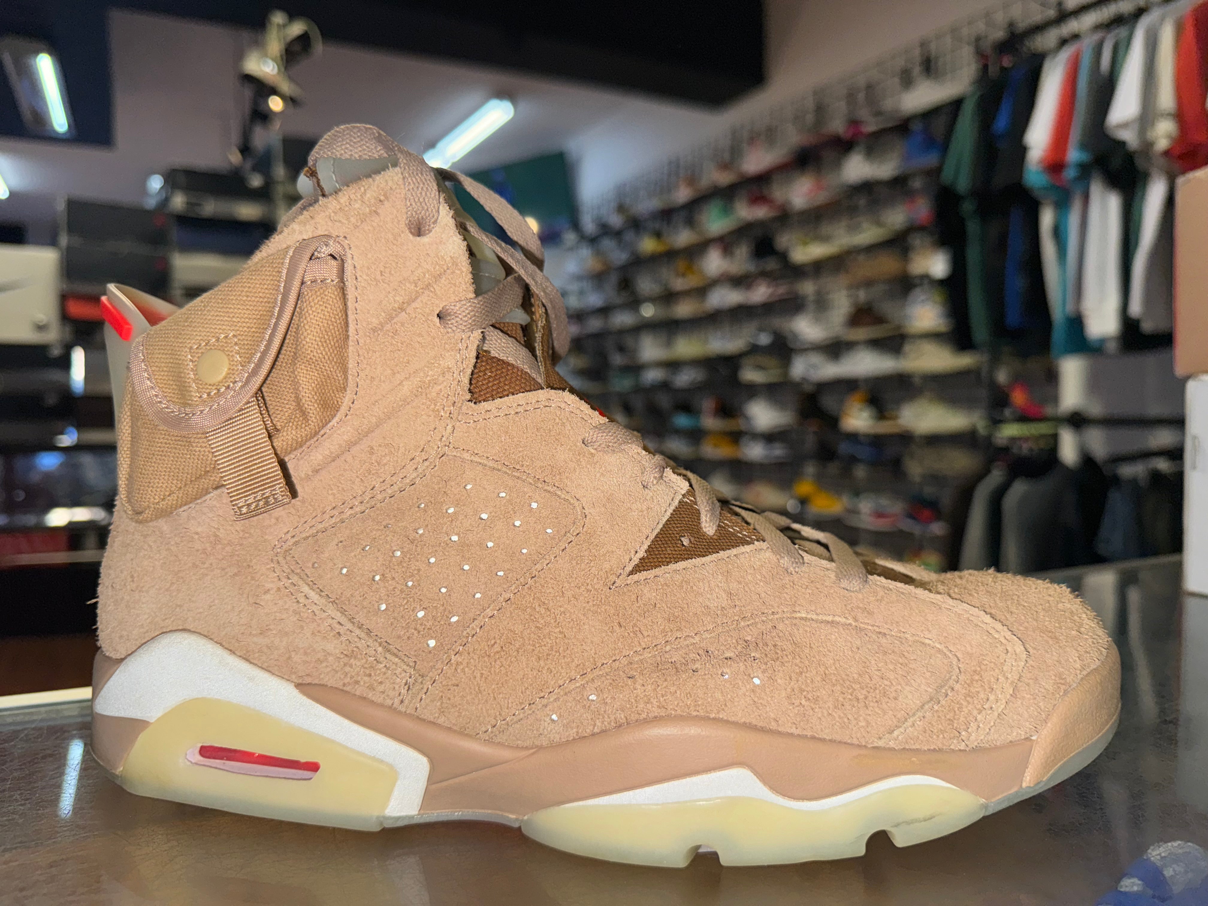 Size 10 Air Jordan 6 Travis Scott "British Khaki"