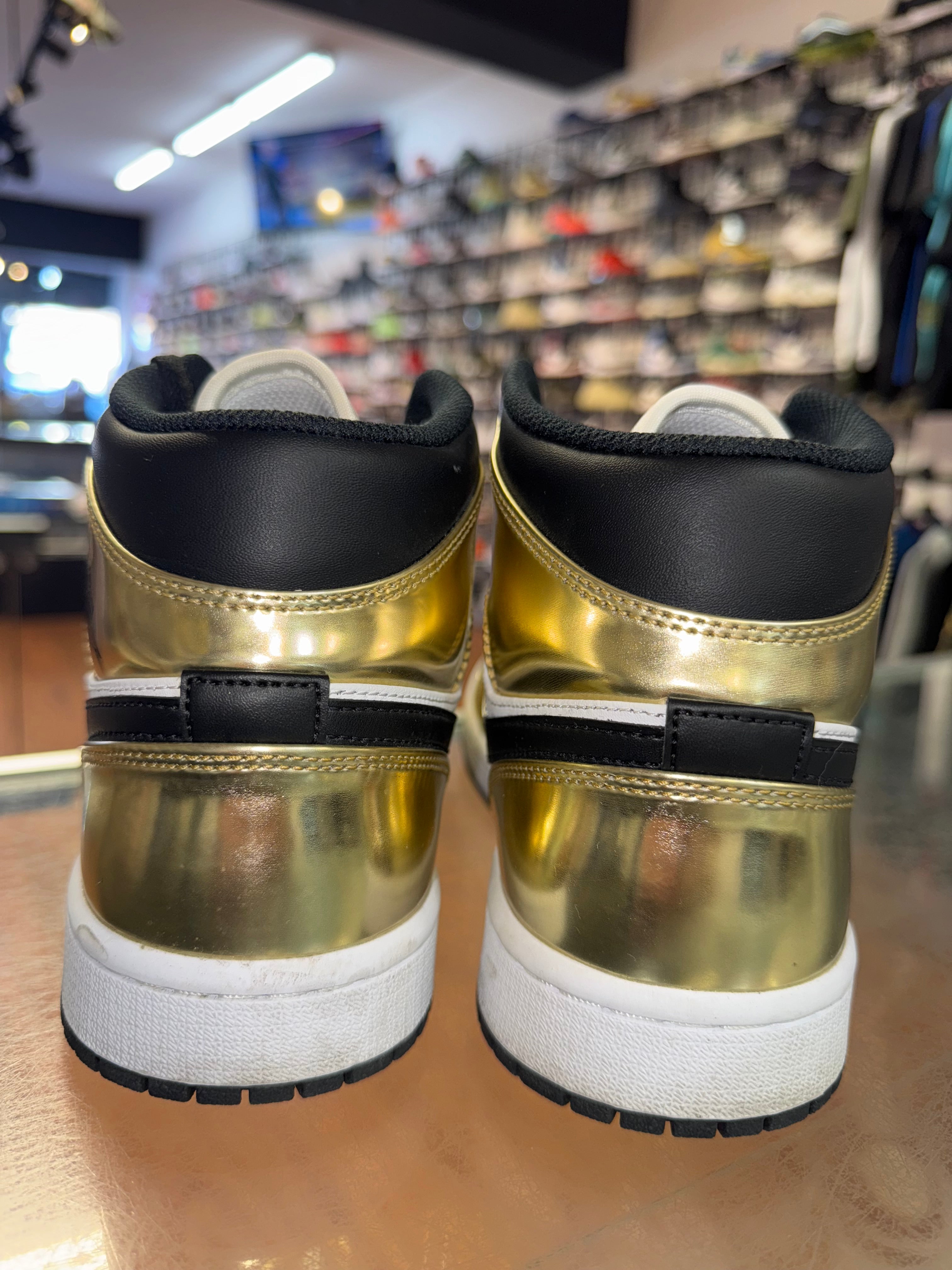 Size 8.5 Air Jordan 1 Mid "Metallic Gold"