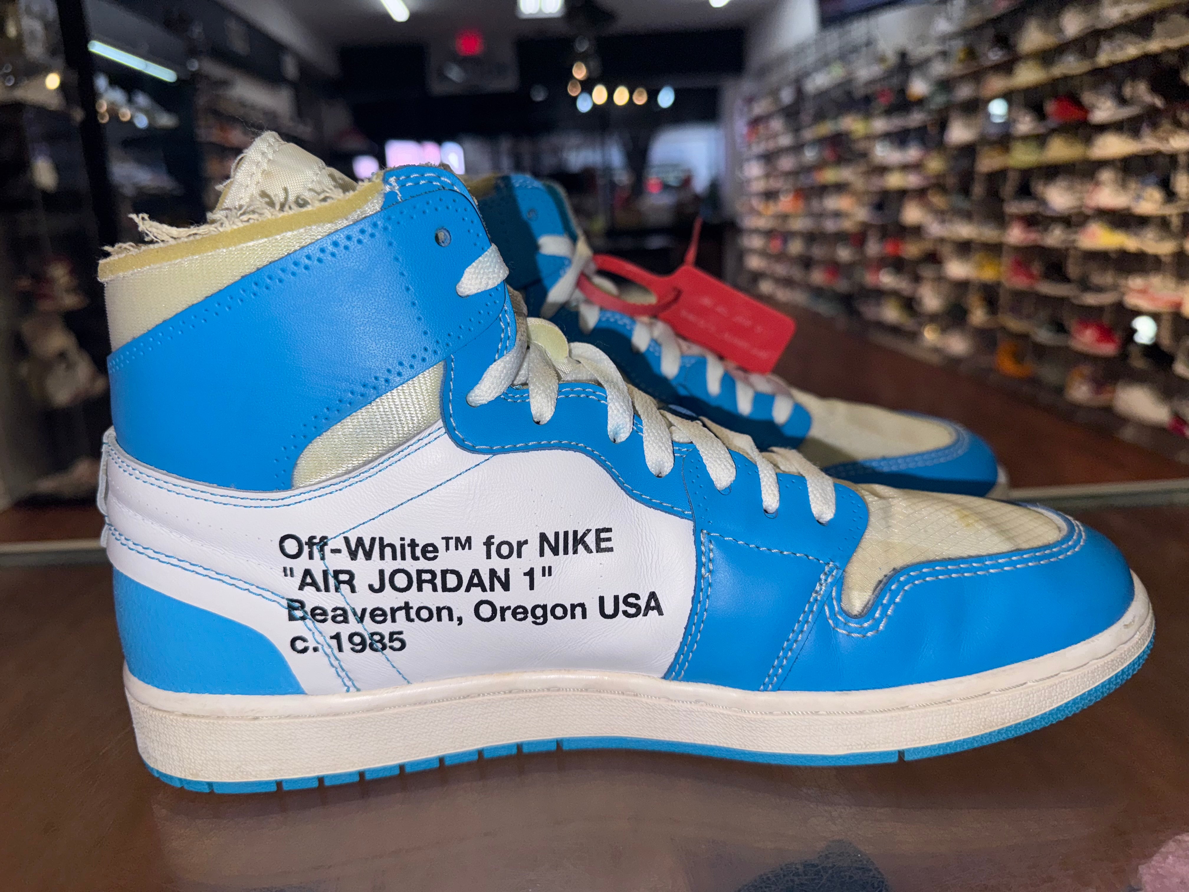 Size 12 Air Jordan 1 Off White "University Blue"