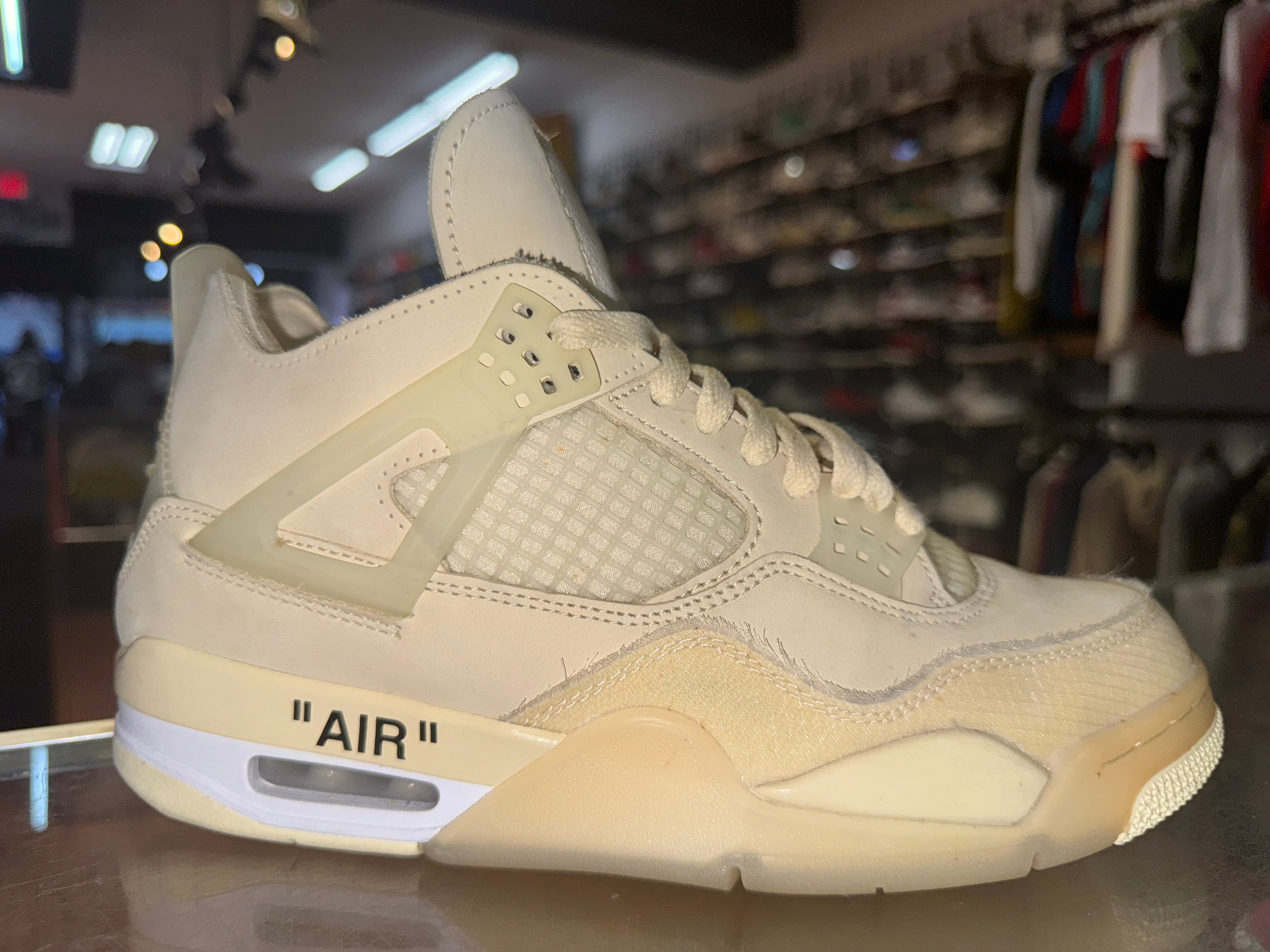 Size 7 (8.5W) Air Jordan 4 Off White "Sail"