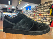 Size 11 Dunk Low Dover Street Market "Triple Black Velvet"