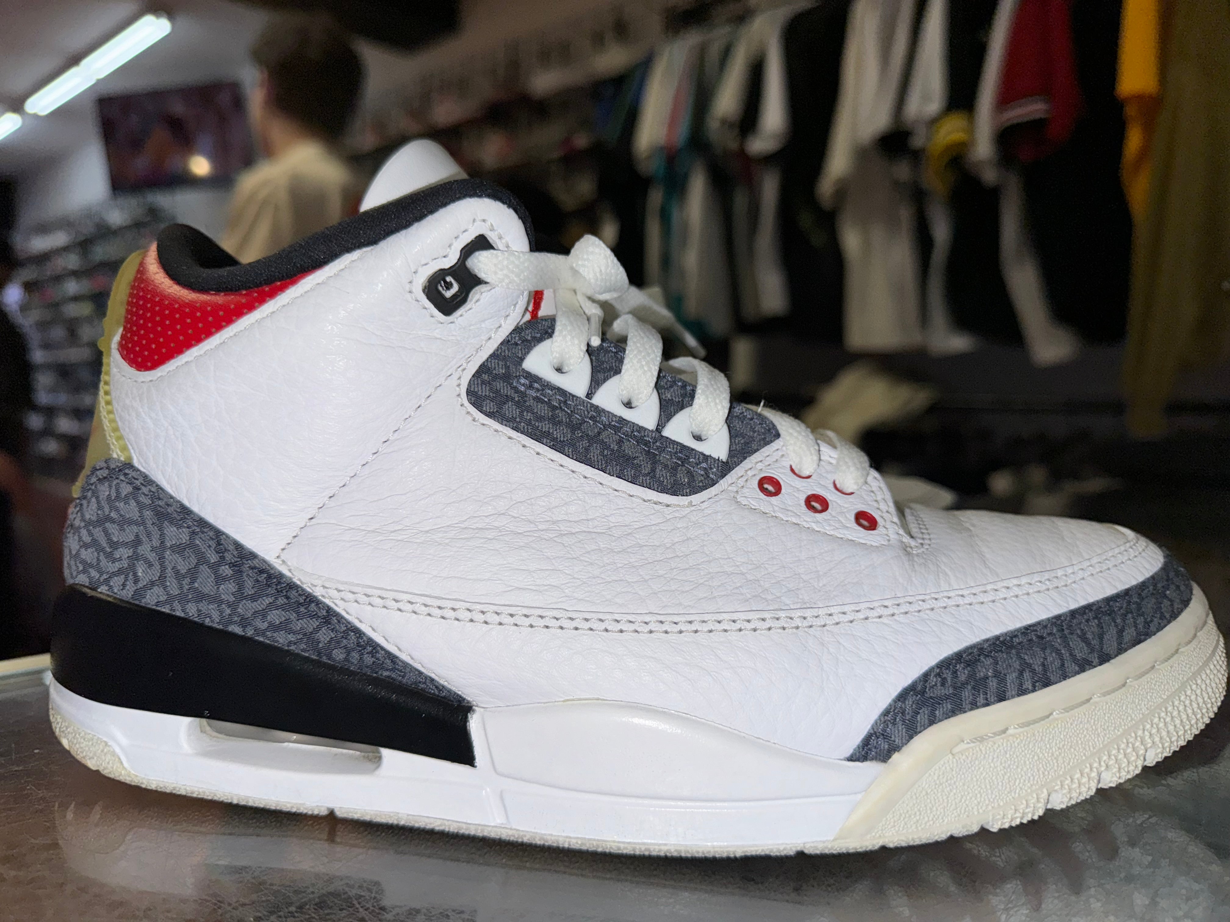 Size 10 Air Jordan 3 "Fire Red Denim"