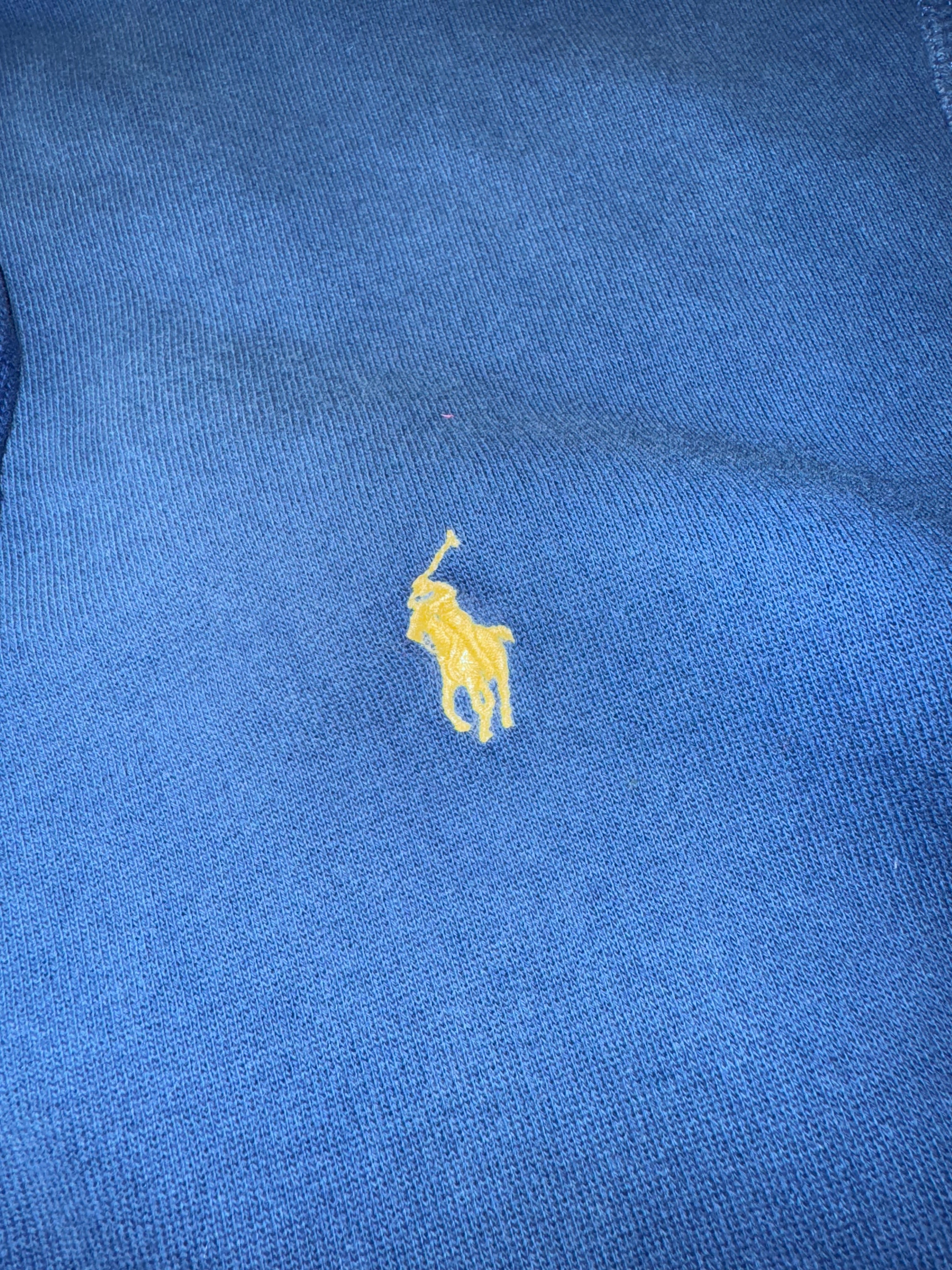 Size M Polo Classic Zip Up “Blue/Yellow” Brand New