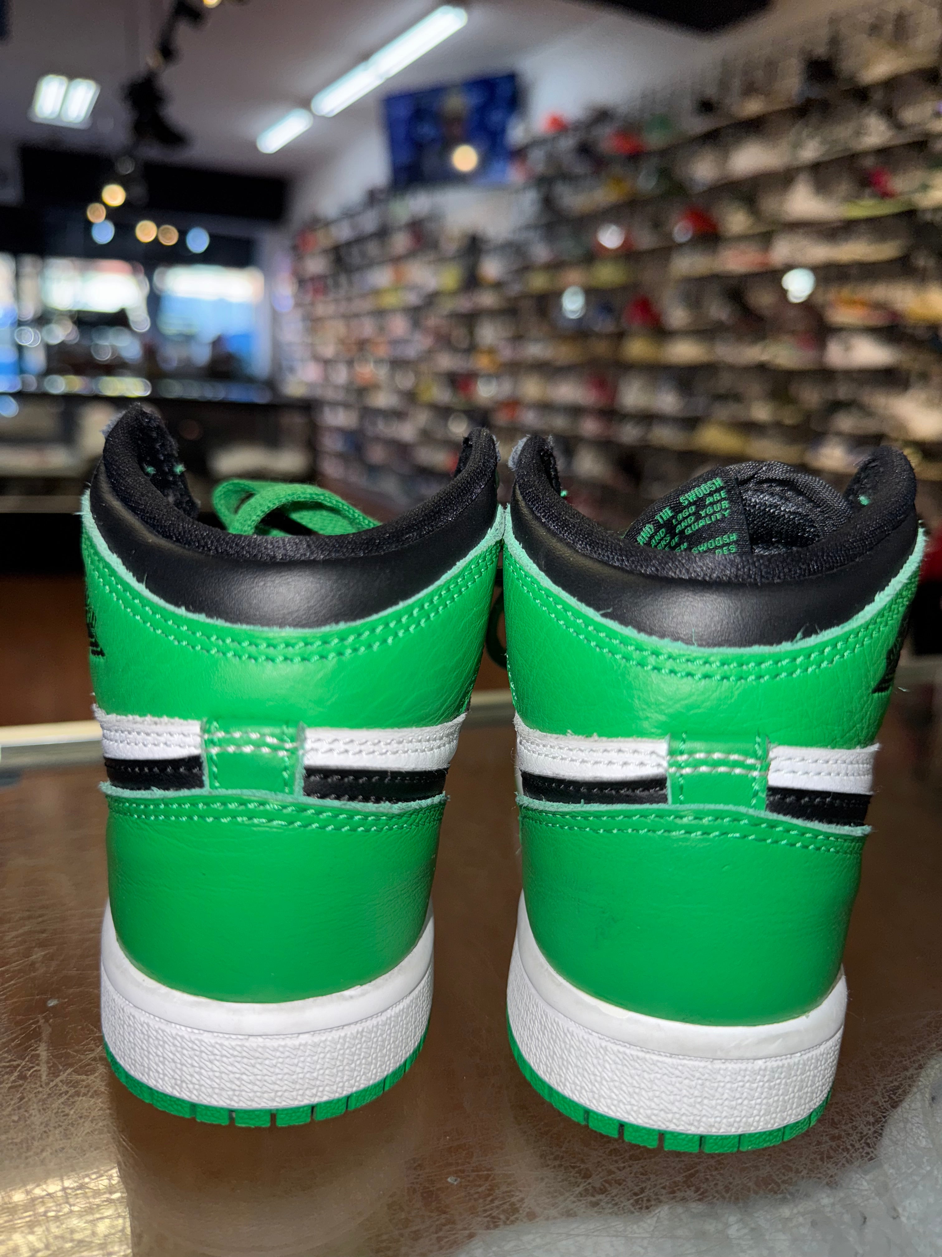 Size 12.5C Air Jordan 1 "Lucky Green" (PS)