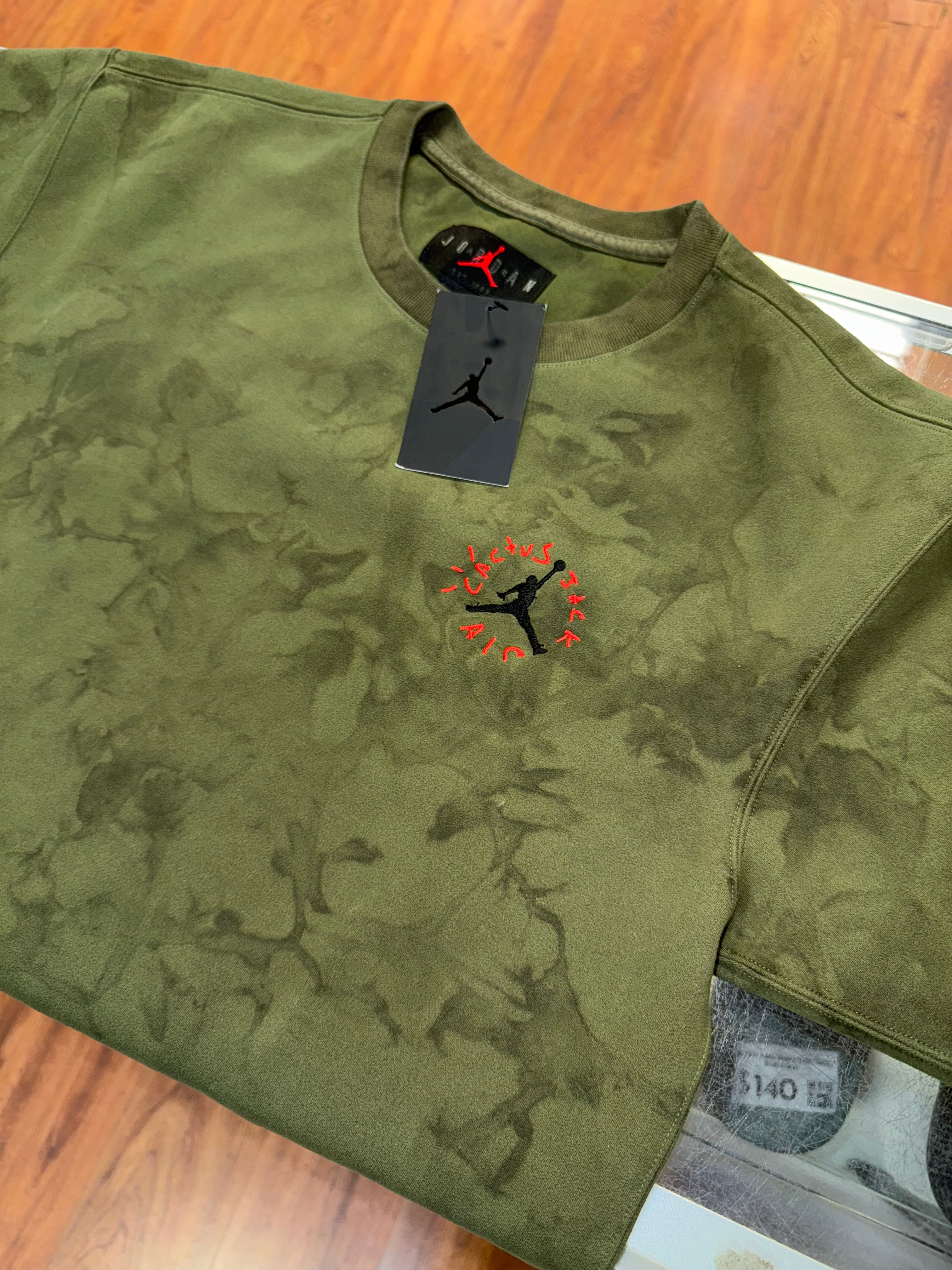 Size S Air Jordan Travis Scott Tee “Olive” Brand New