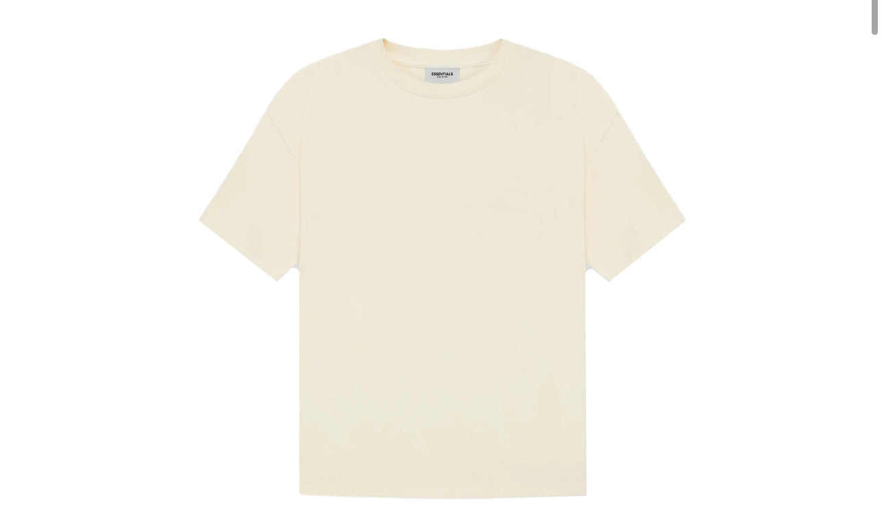 Size S FOG Essentials T Shirt “Buttercream”