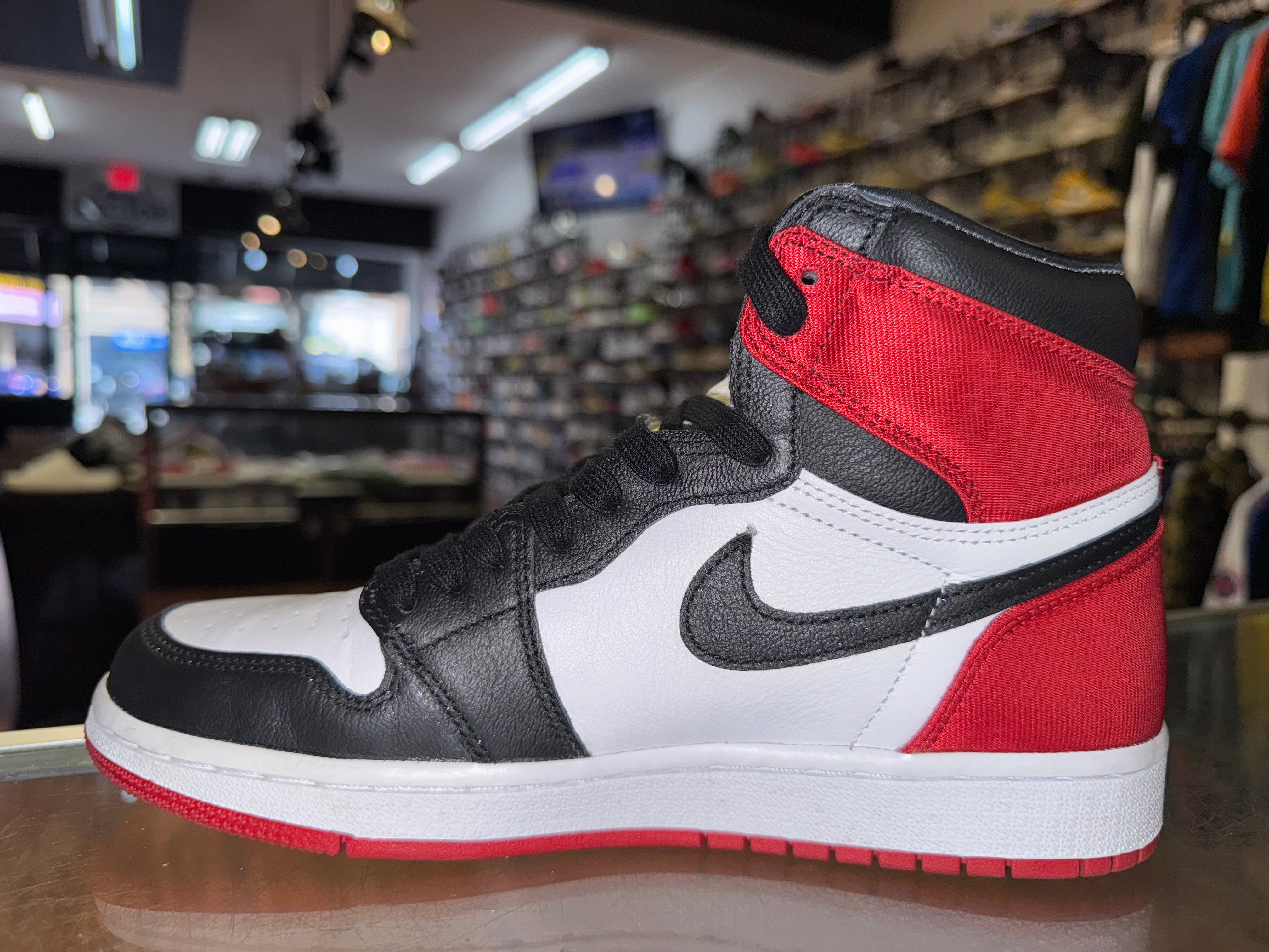 Size 6.5 (8W) Air Jordan 1 "Satin Black Toe"