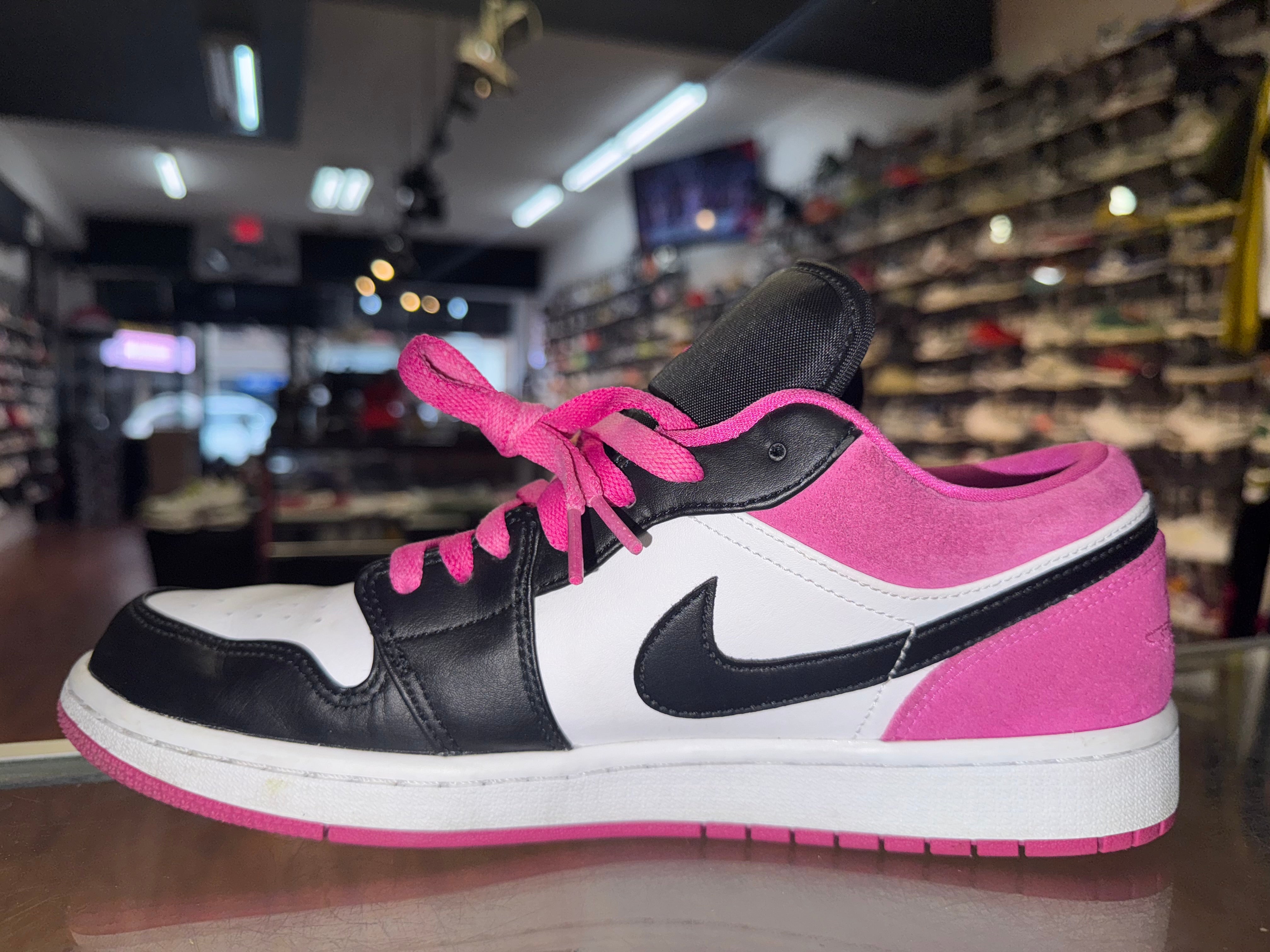 Size 9.5 Air Jordan 1 Low "Black Active Fuchsia"