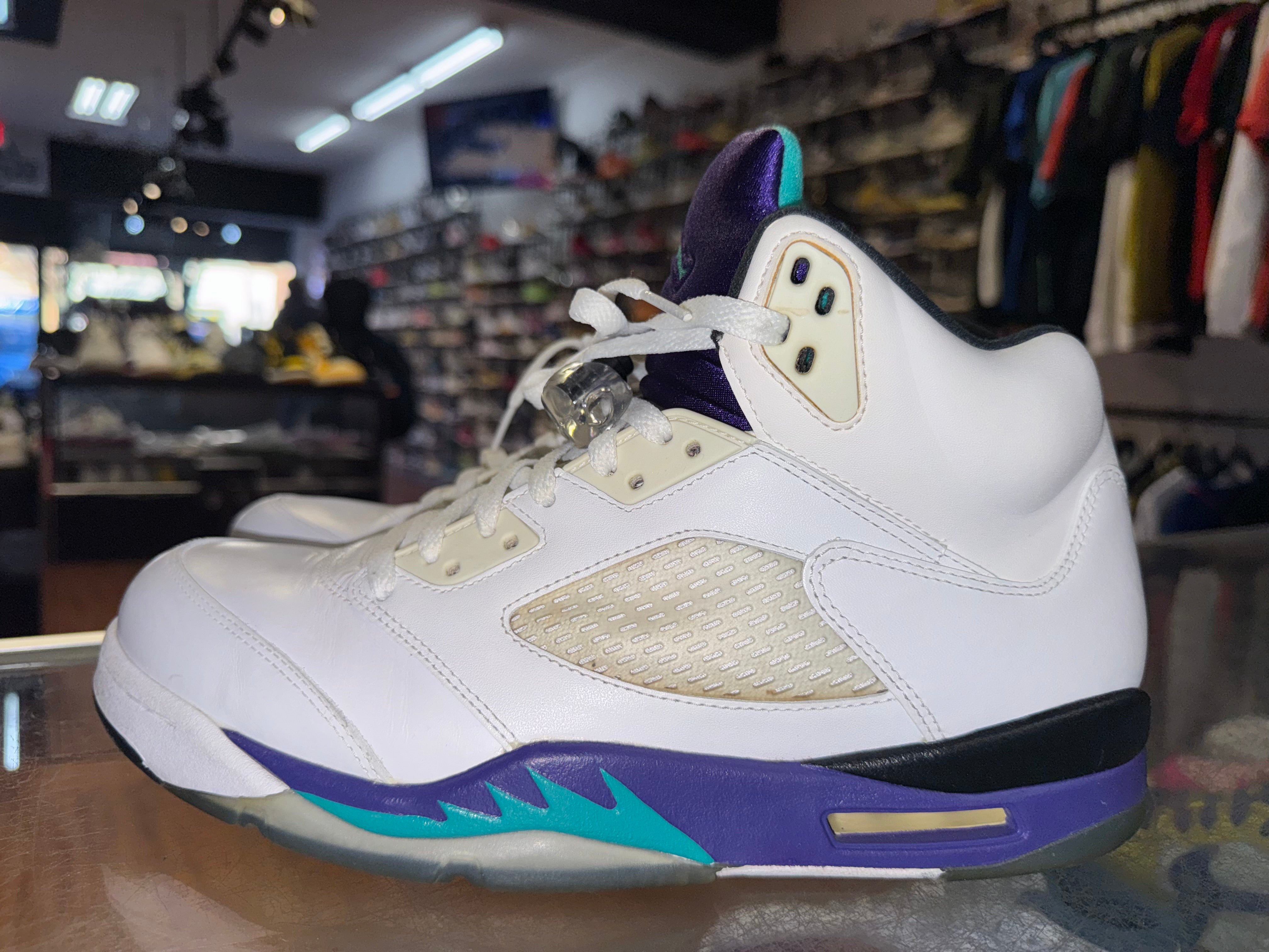 Size 10.5 Air Jordan 5 "White Grape"