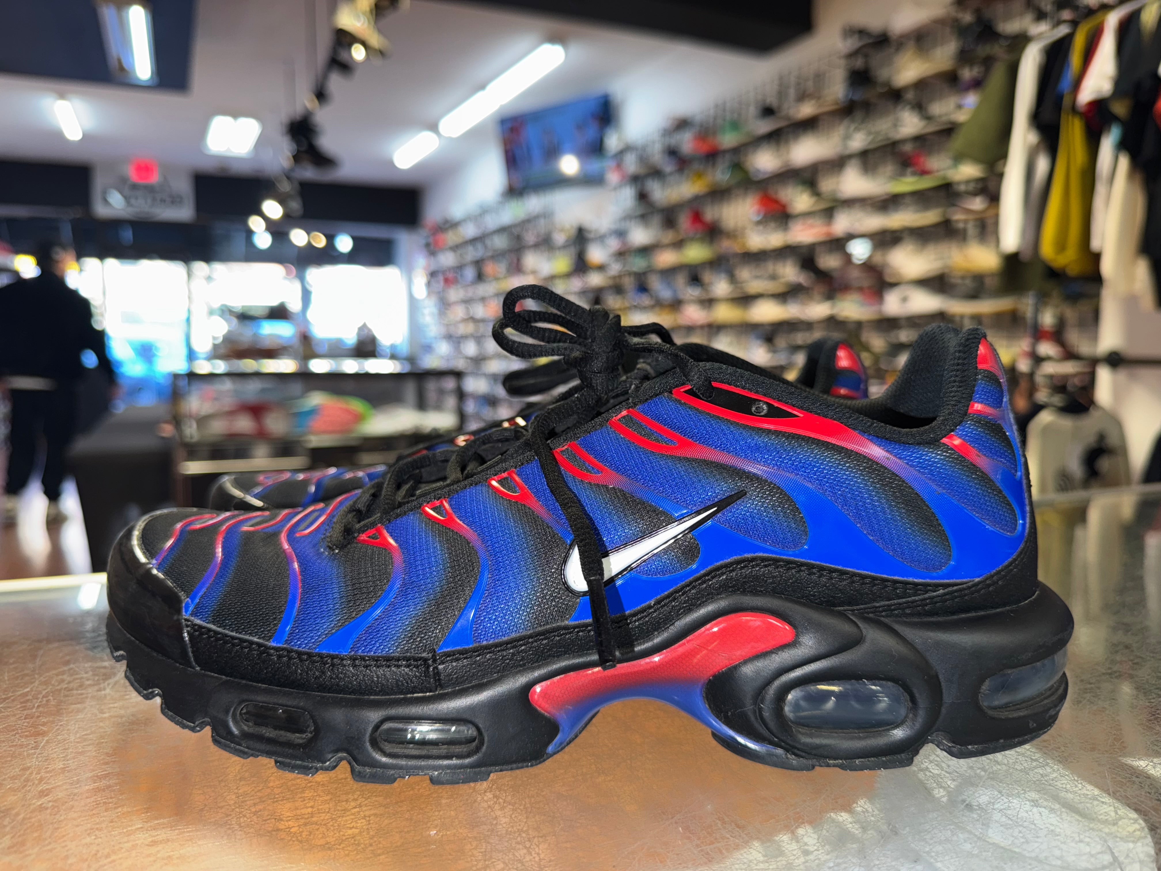 Size 9.5 Air Max Plus "Spider Man"