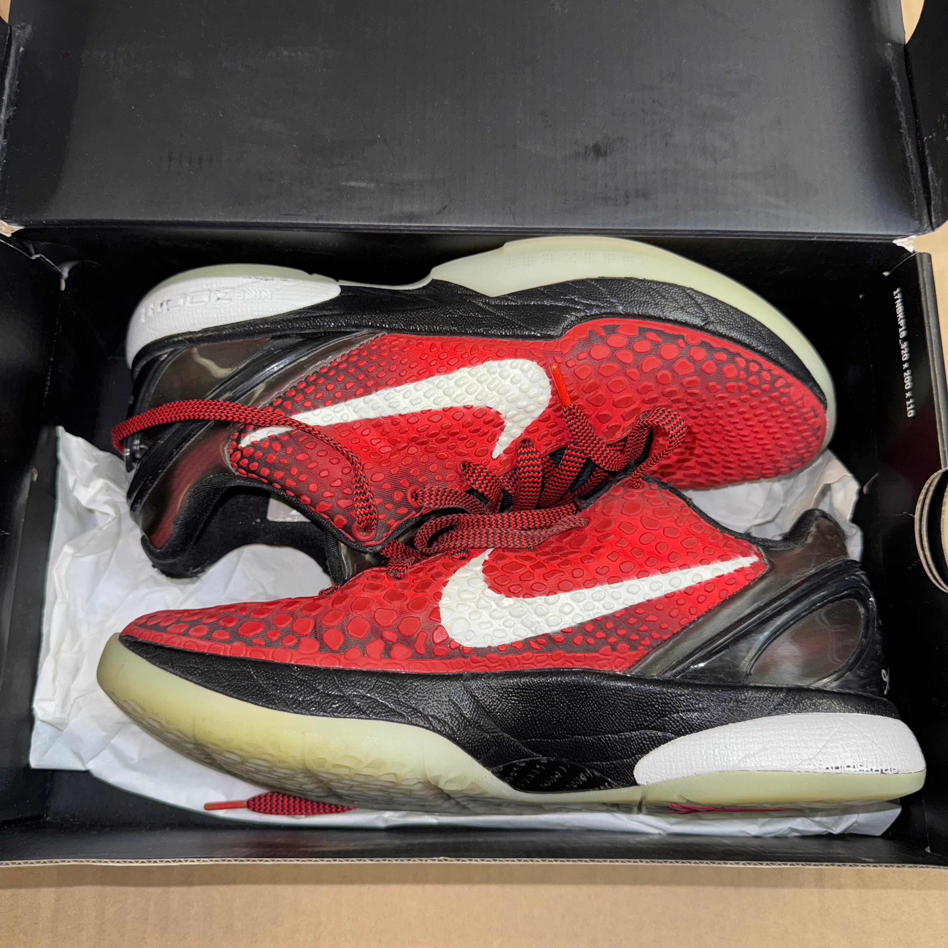 Size 7 Kobe 6 All Star "Challenge Red"