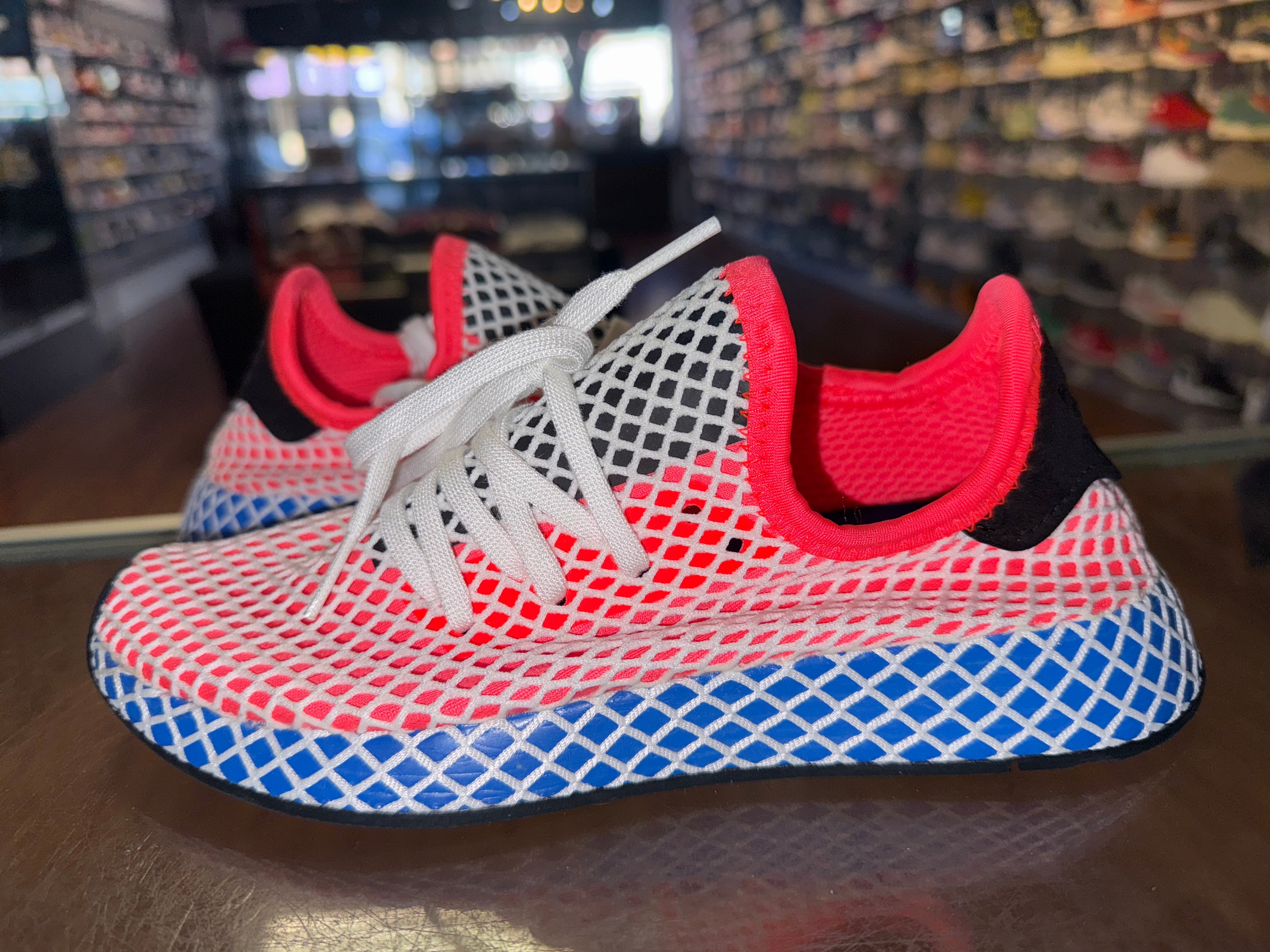 Size 5 Adidas Deerupt Runner J "Solar Red"