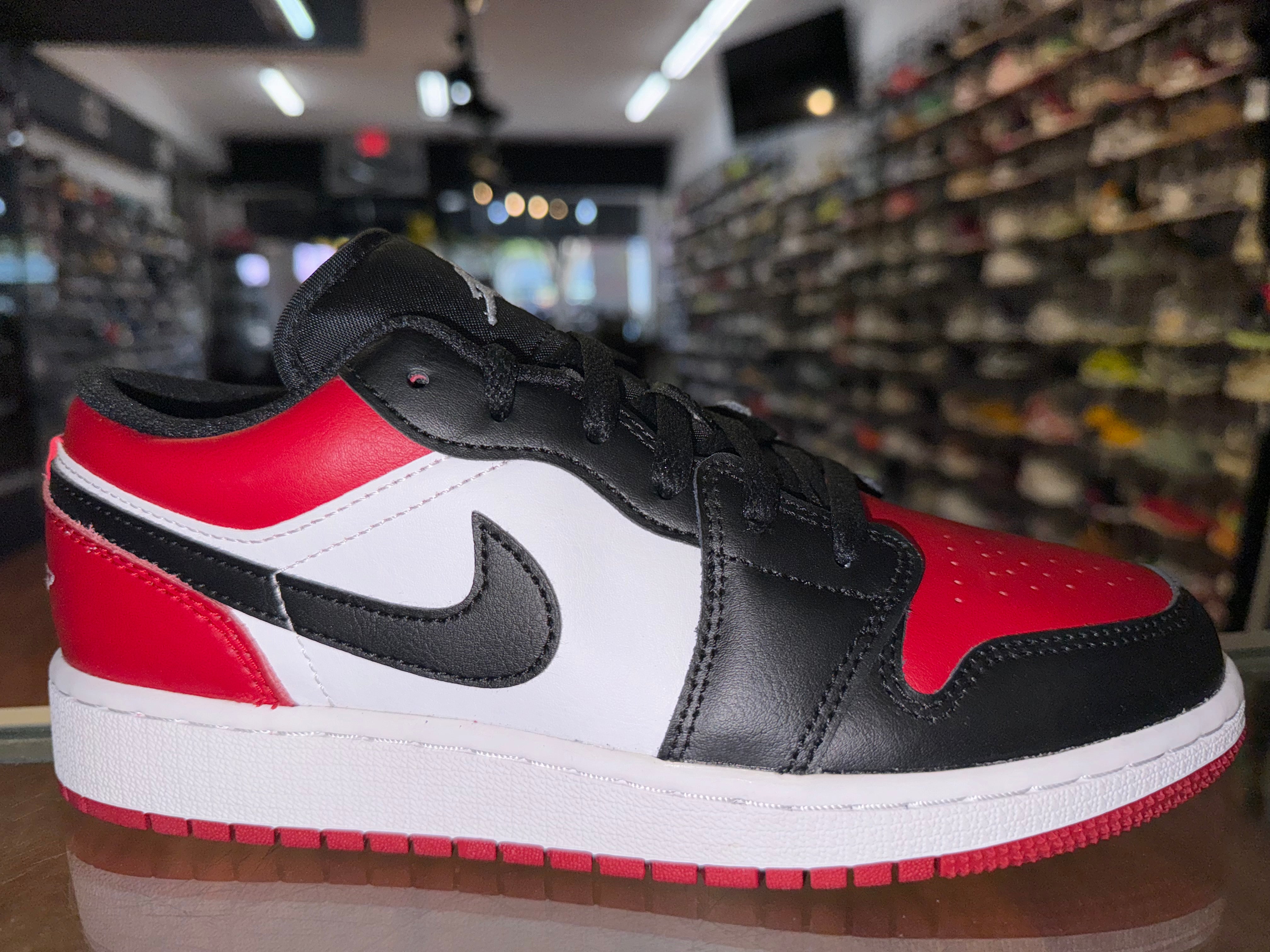 Size 7y Air Jordan 1 Low “Bred Toe” Brand New