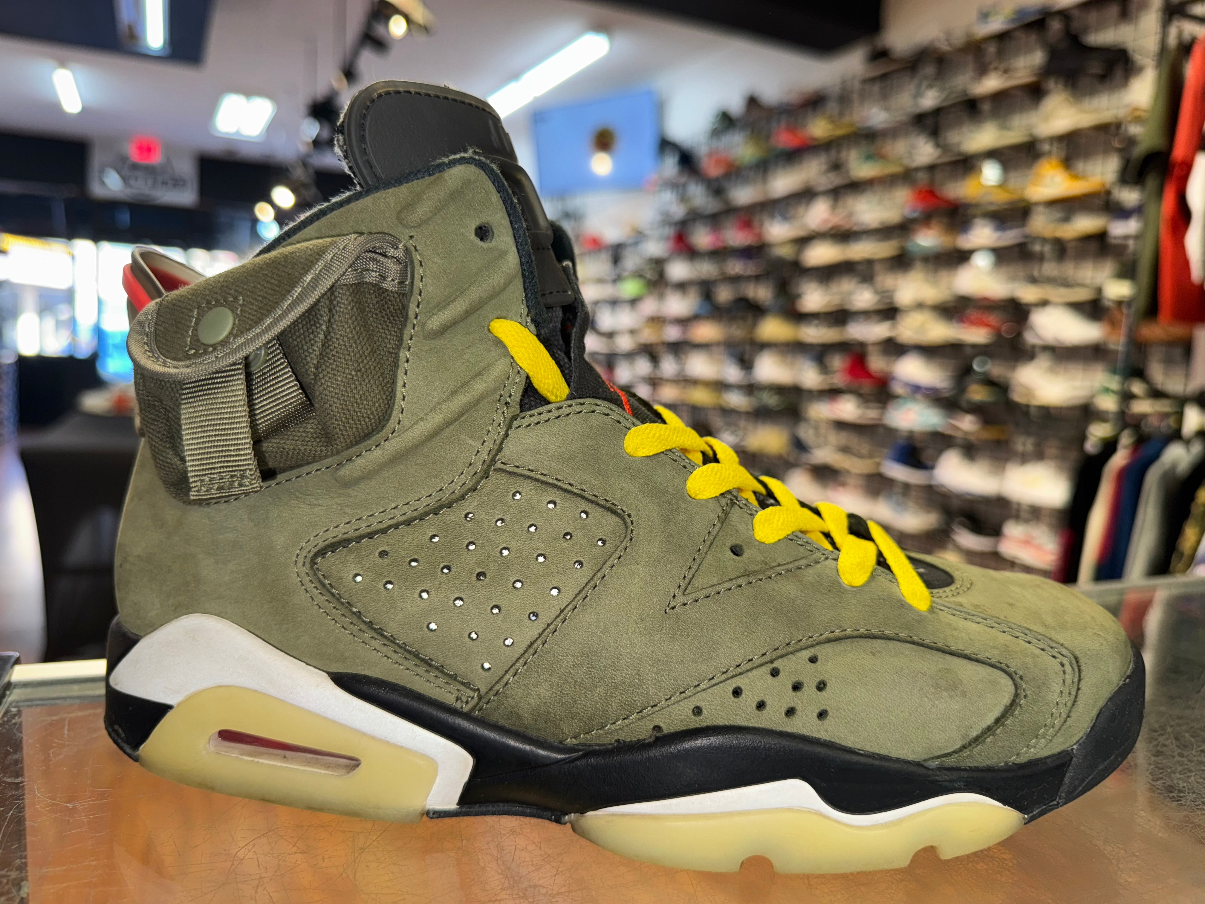 Size 8 Air Jordan 6 Travis Scott "Olive"