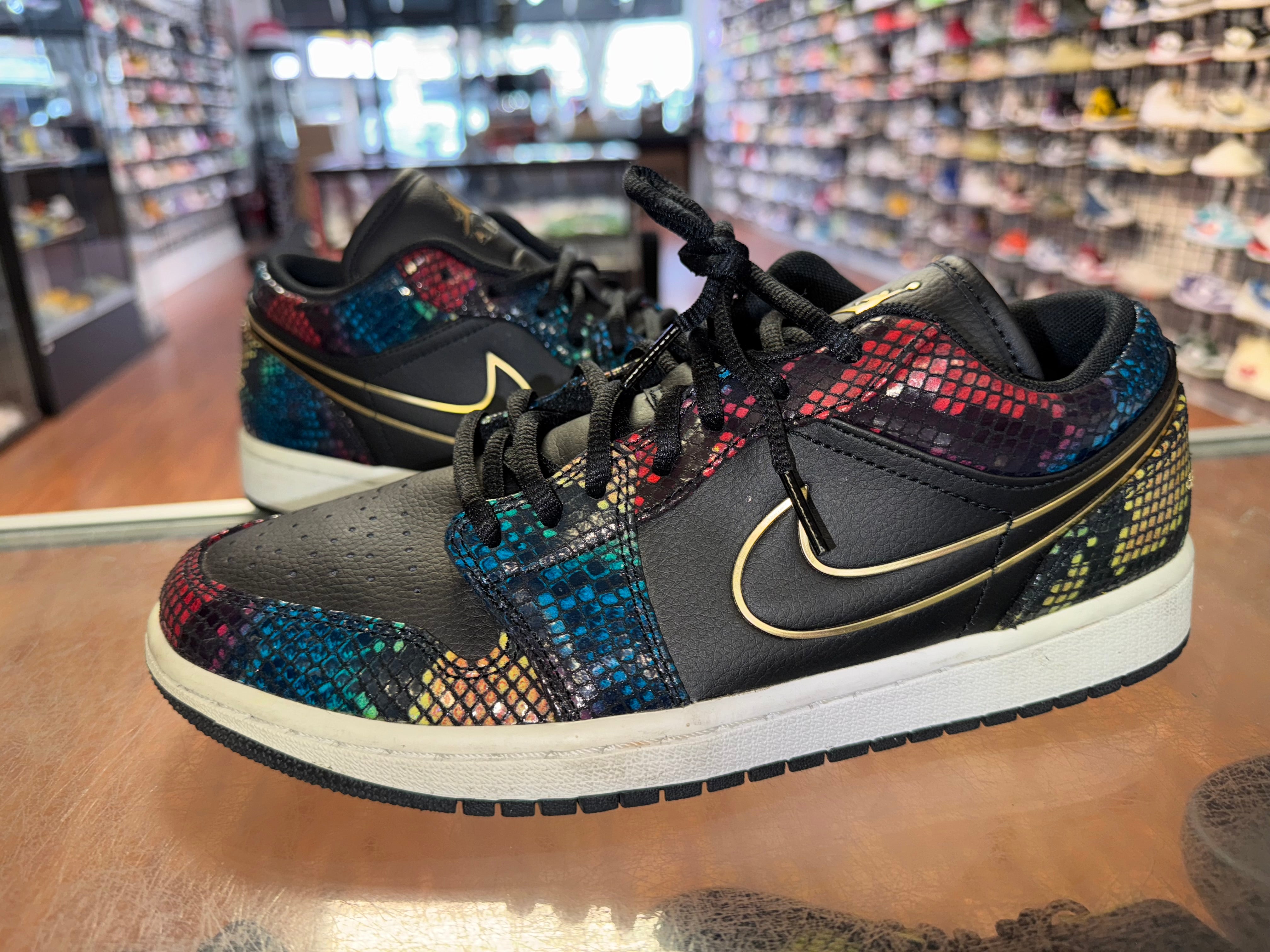 Size 8 (9.5W) Air Jordan 1 Low "Multicolor Snakeskin"