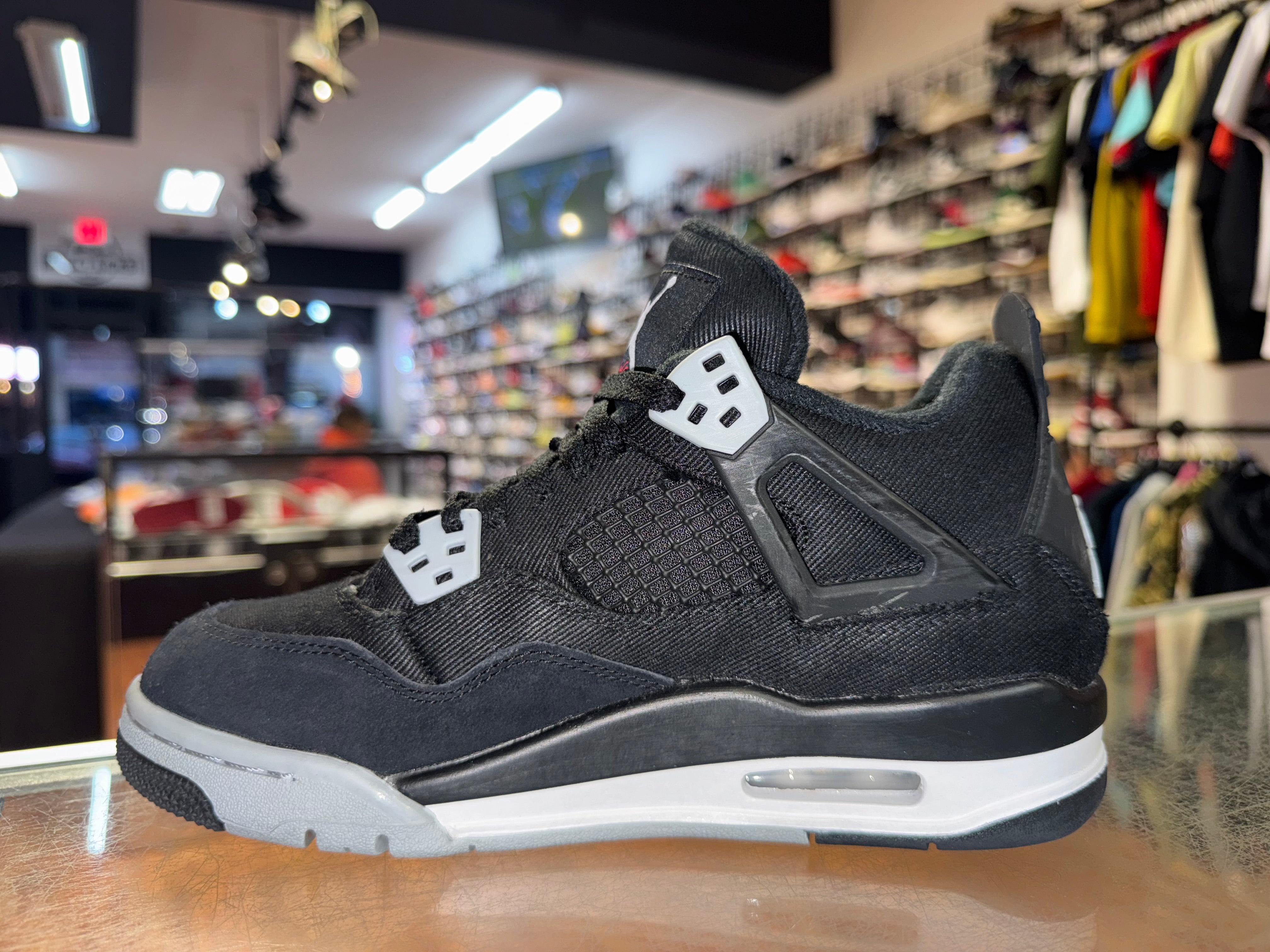 Size 5y Air Jordan 4 "Black Canvas"