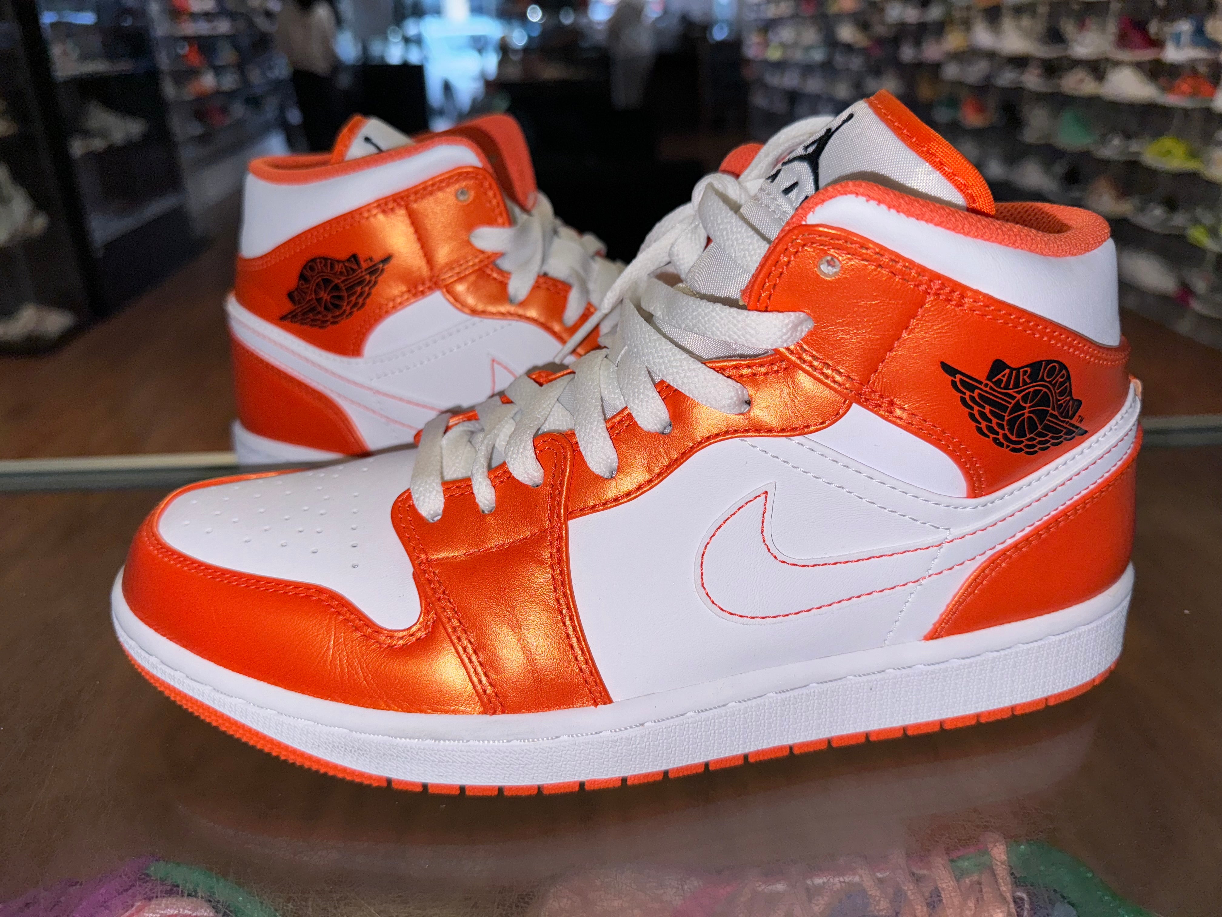 Size 9.5 Air Jordan 1 Mid “Electro Orange”