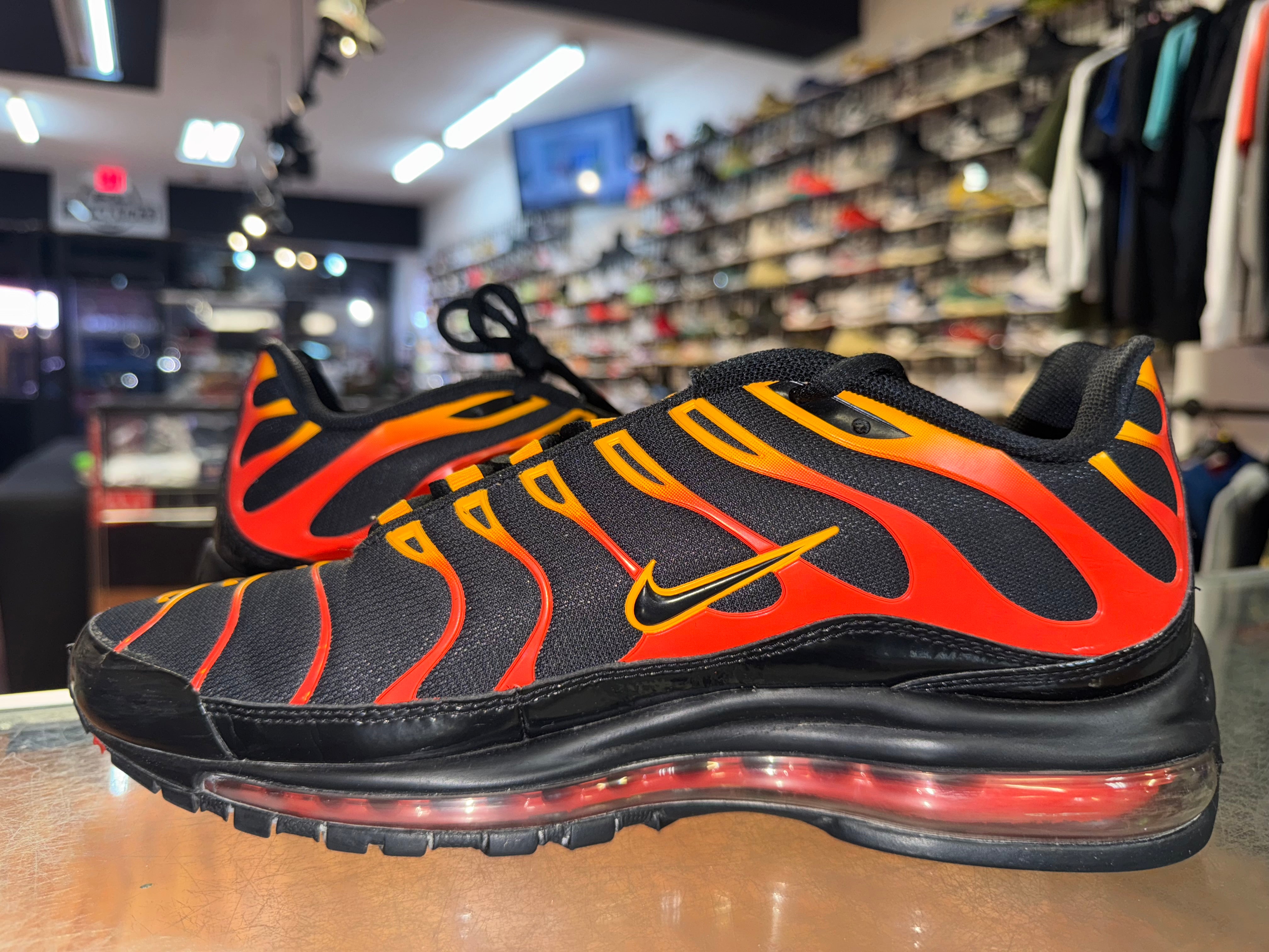 Size 10.5 Air Max 97 Plus "Black Shock Orange"