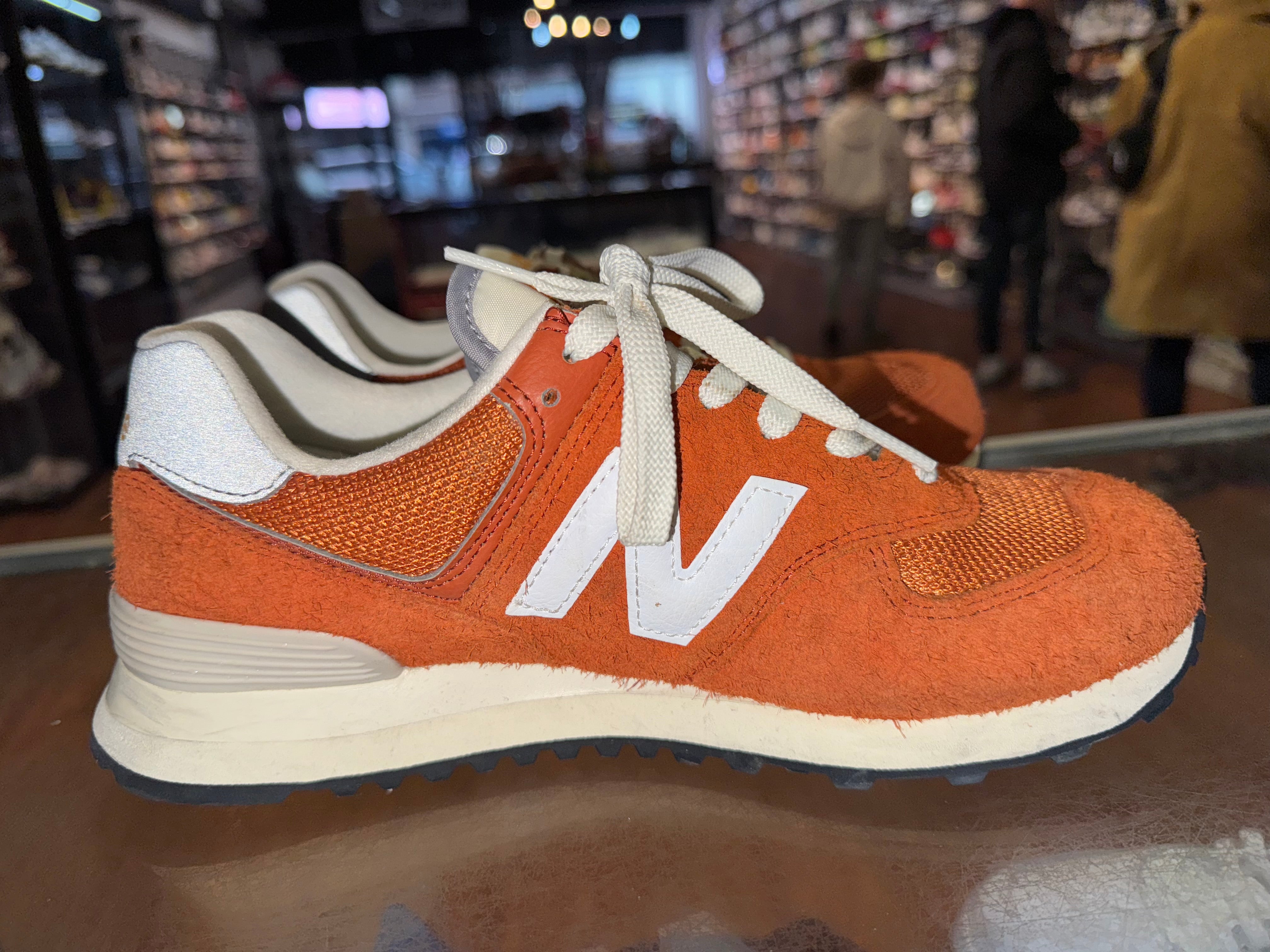 Size 8 New Balance 574 “Burnt Orange”