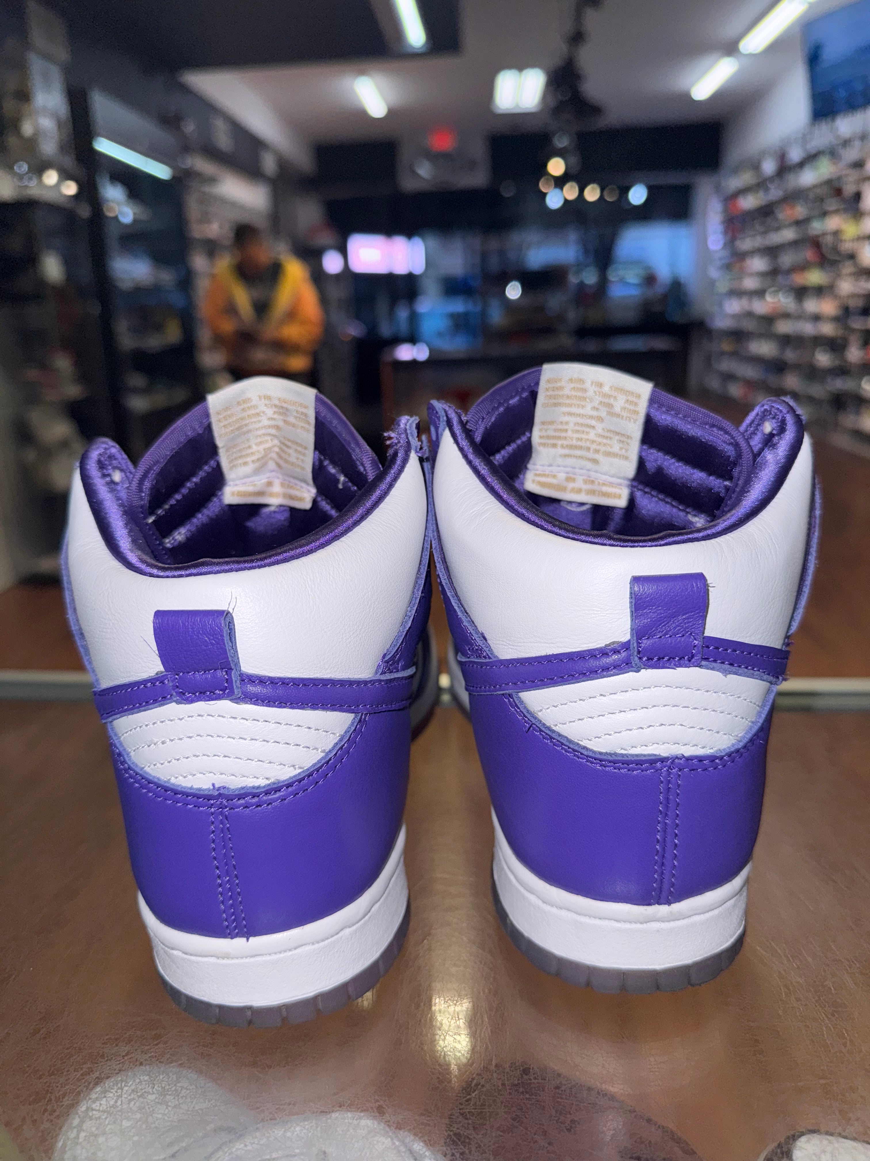 Size 5.5 (7W) Dunk High "Varsity Purple"