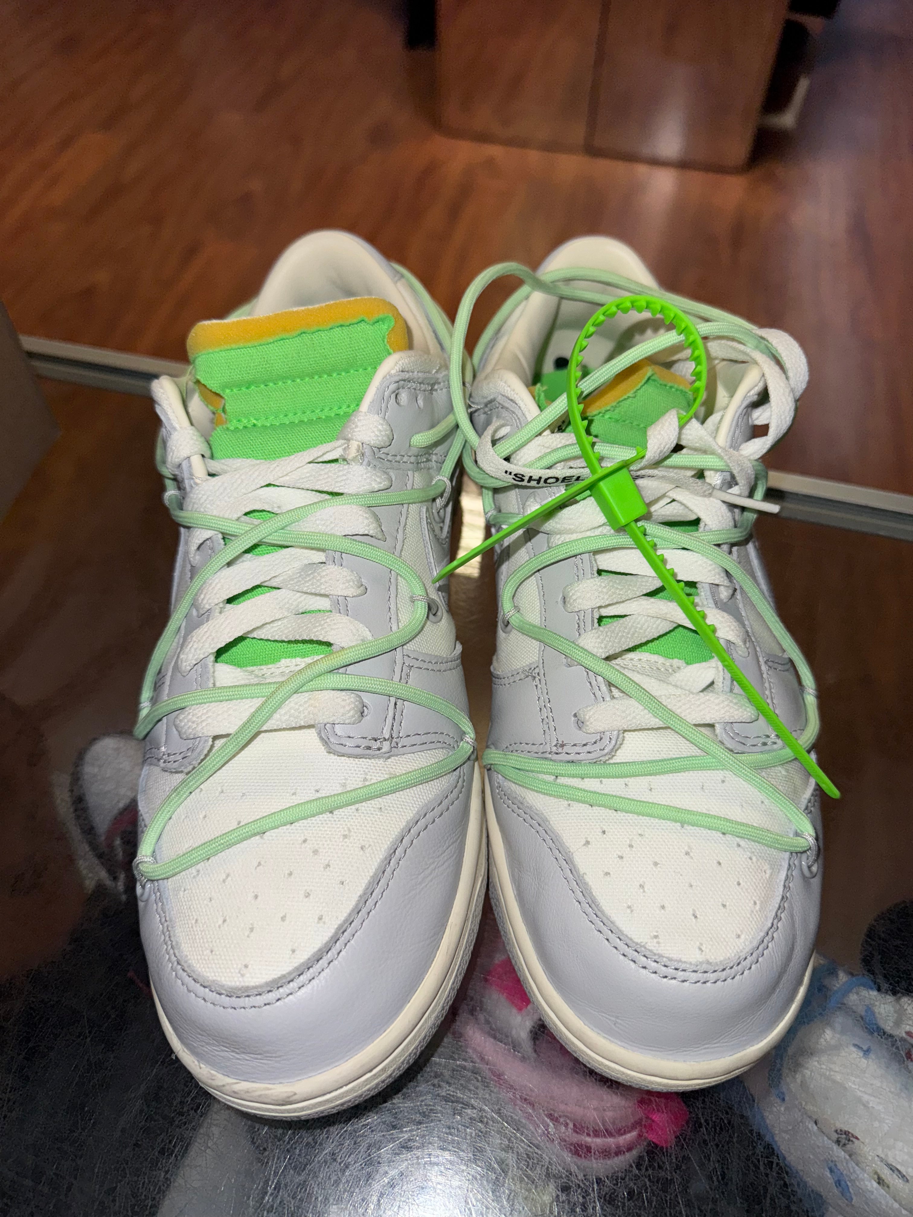 Size 9 Dunk Low Off White "Lot 7"