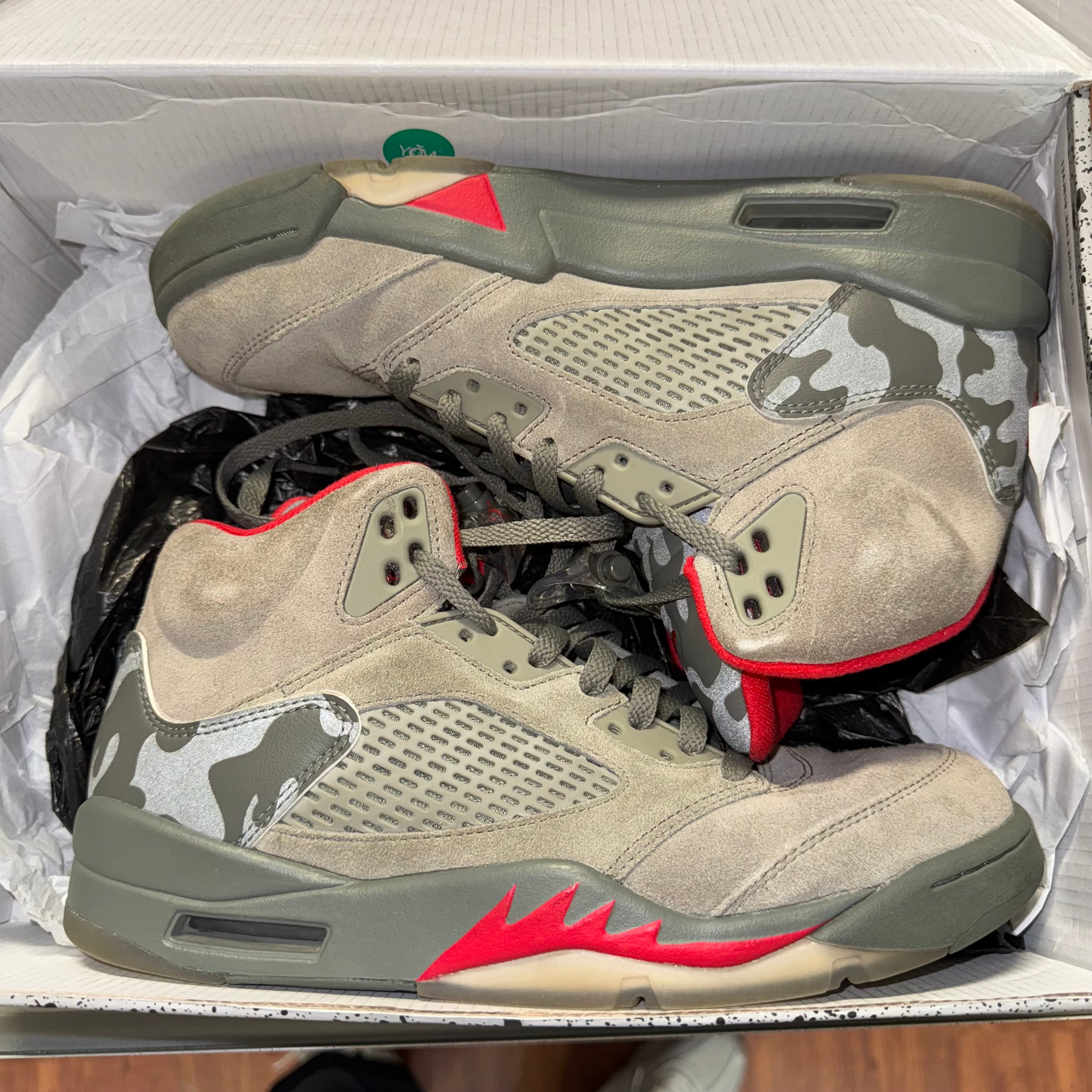 Size 9.5 Air Jordan 5 "Camo 3M"