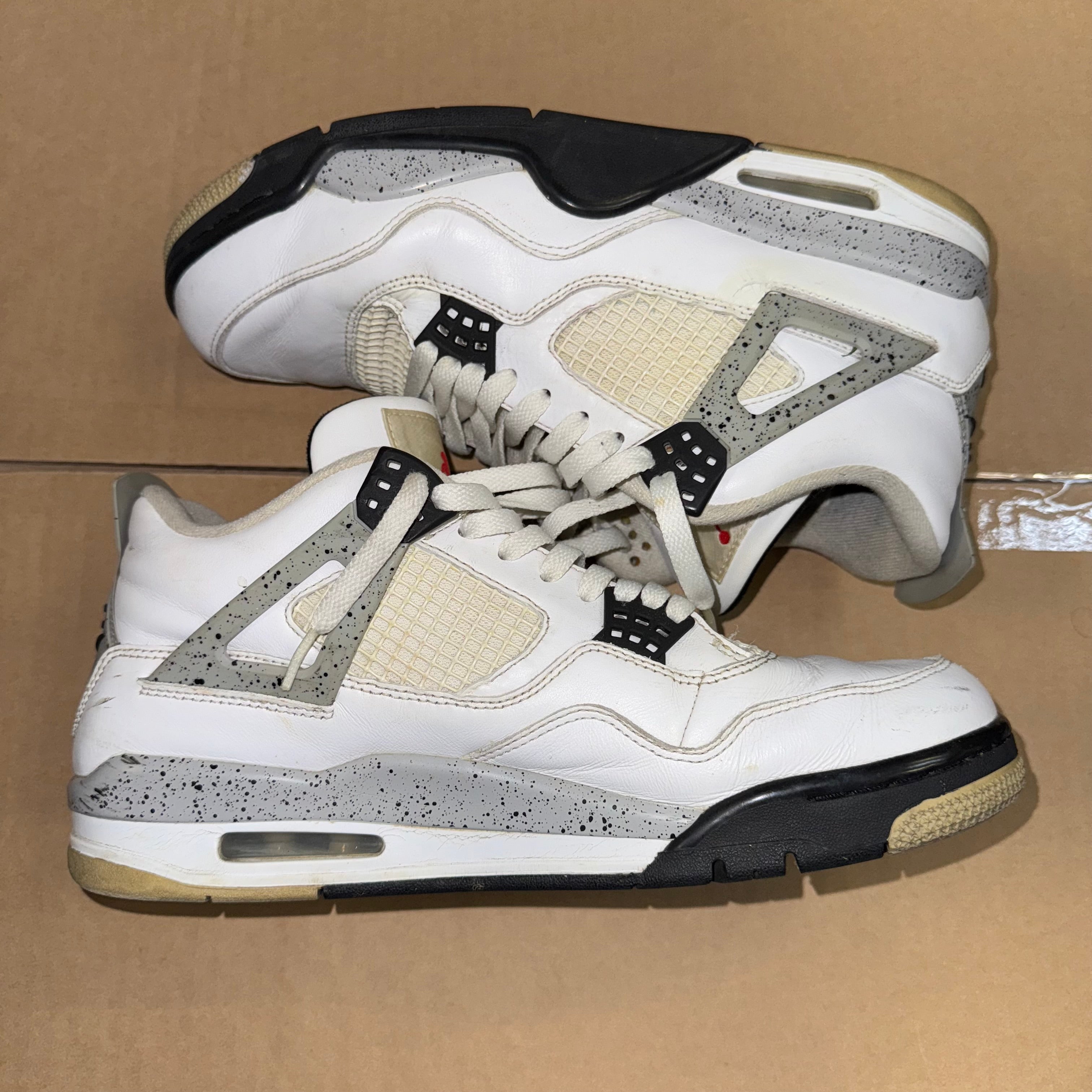 Size 10.5 Air Jordan 4 "White Cement" - NB