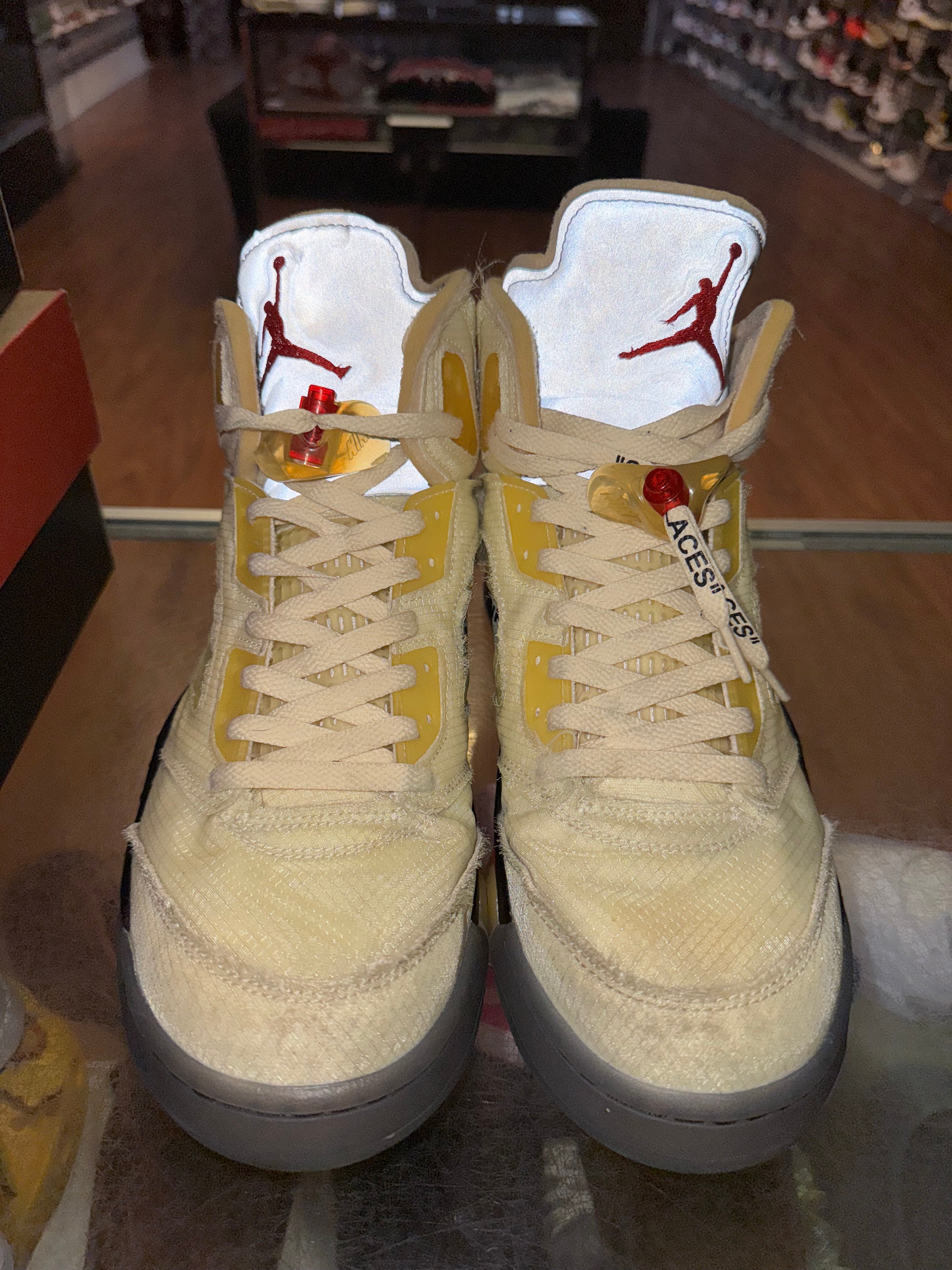 Size 12 Air Jordan 5 Off White “Sail”