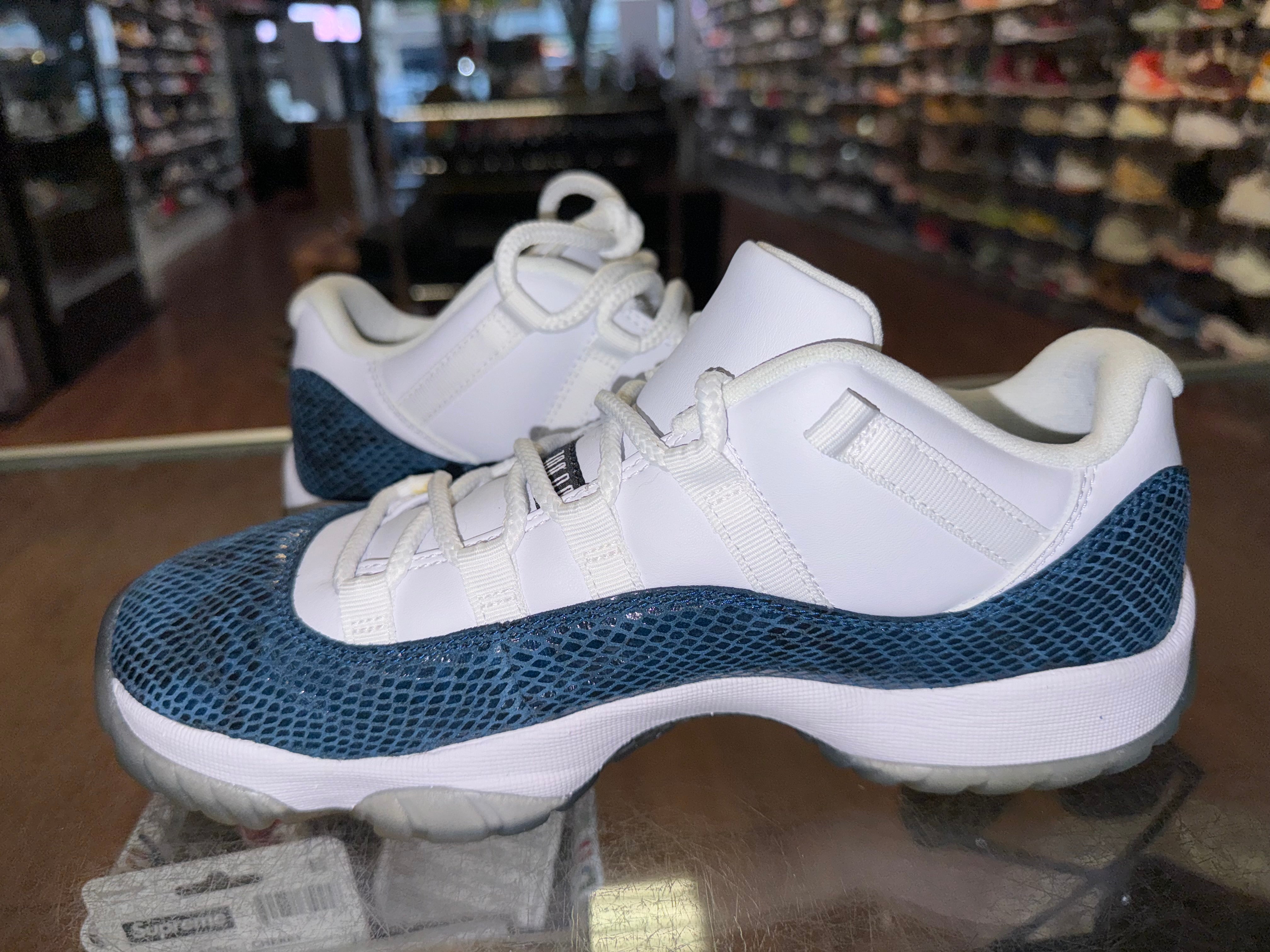 Size 8 Air Jordan 11 Low “Snakeskin Navy”