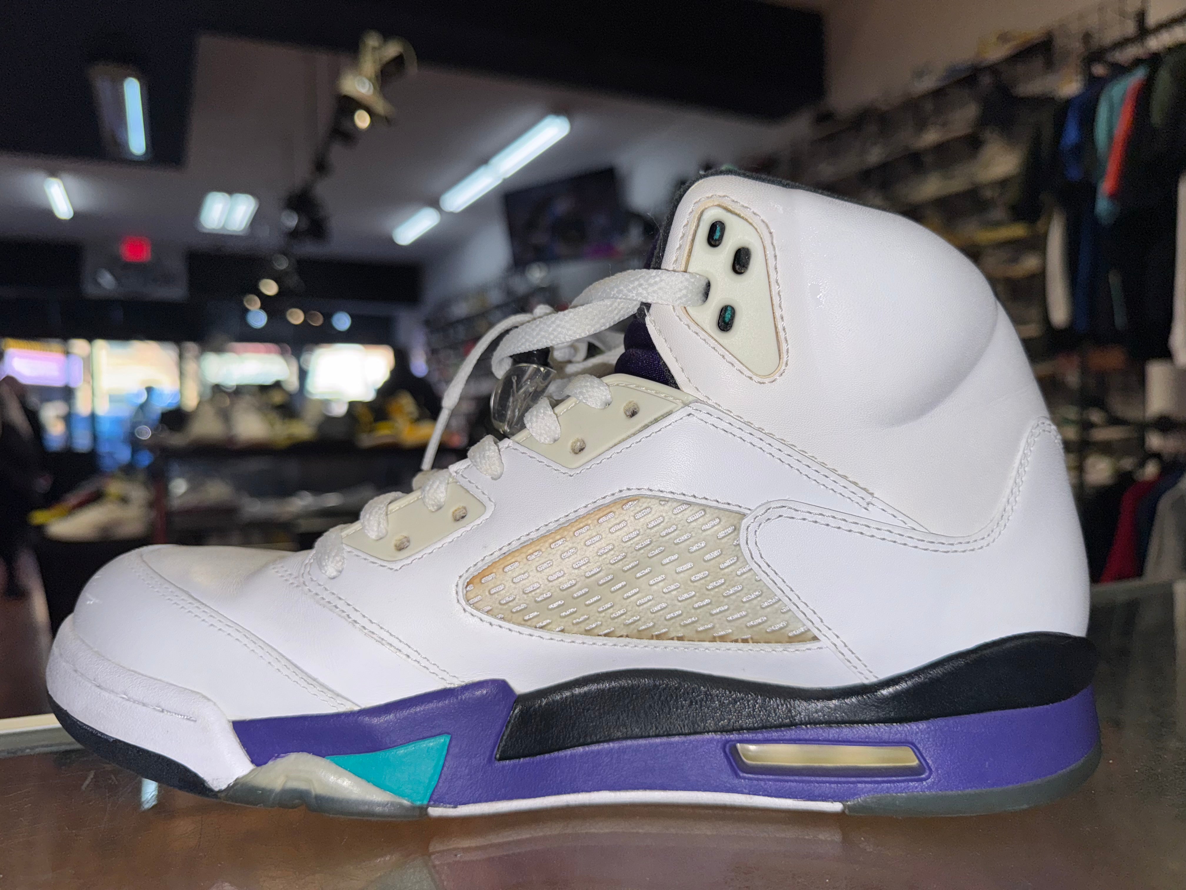 Size 10.5 Air Jordan 5 "White Grape"