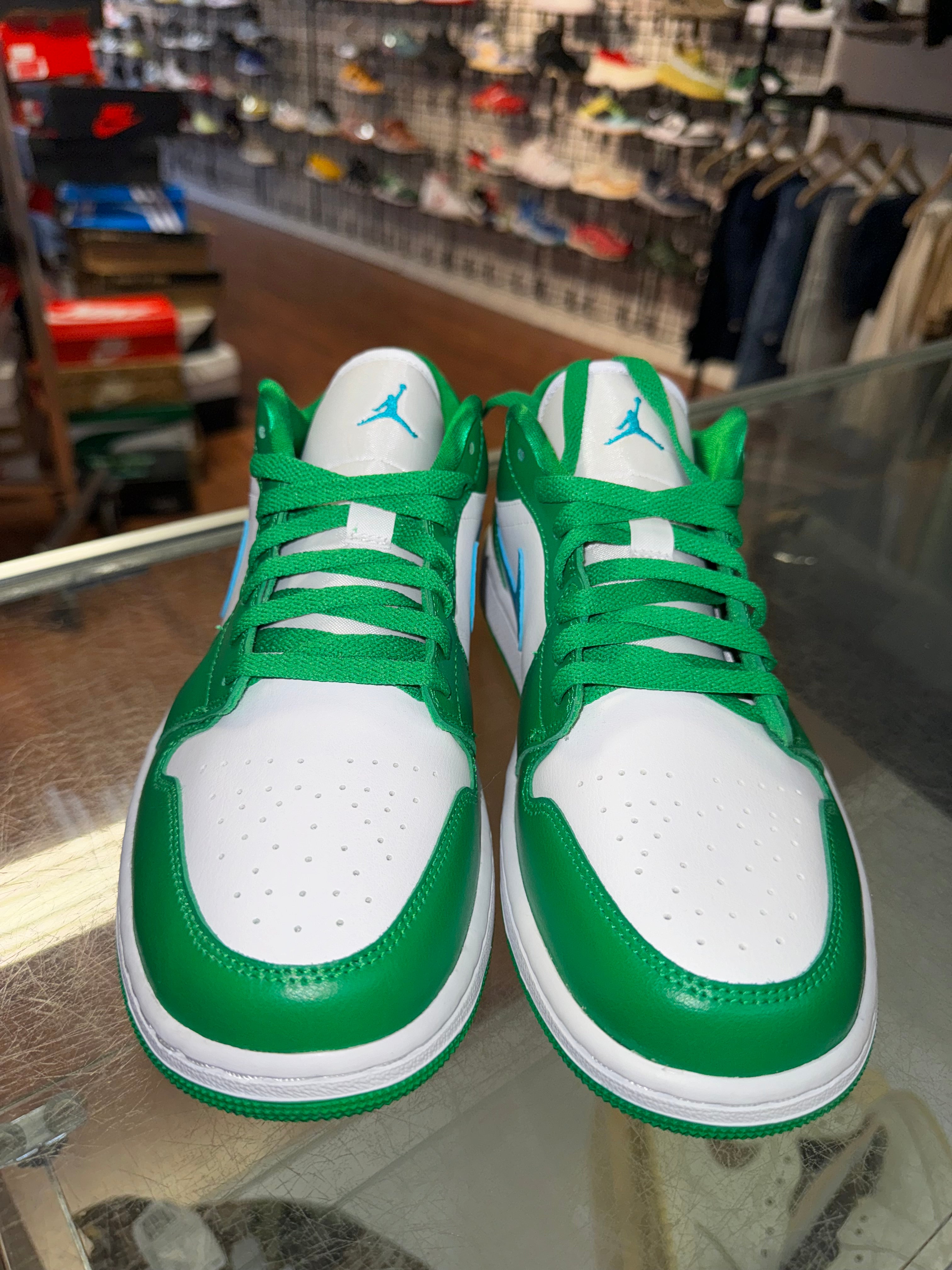 Size 9.5 (11W) Air Jordan 1 Low “Lucky Green Aquatone" Brand New