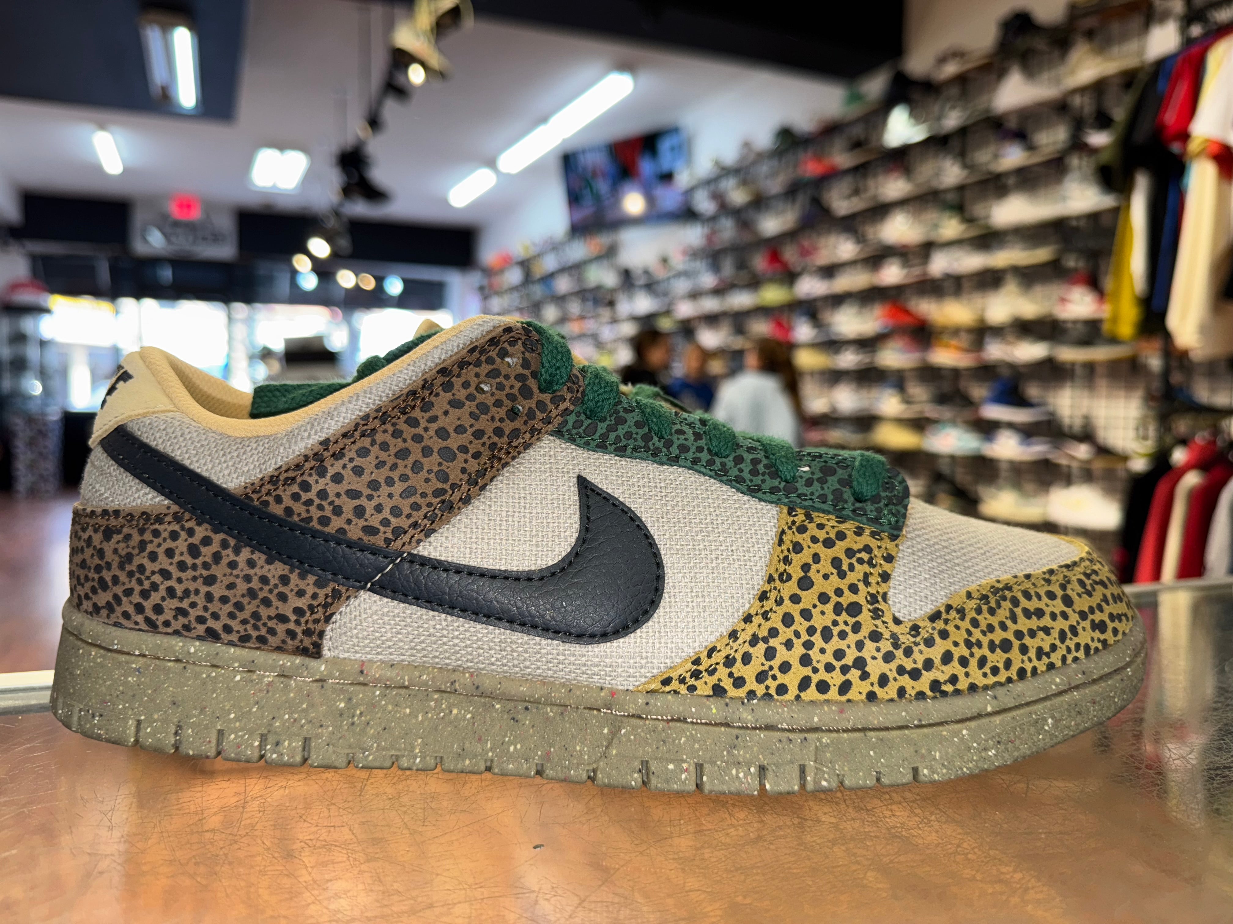 Size 11 Dunk Low "Safari Golden Moss" Brand New