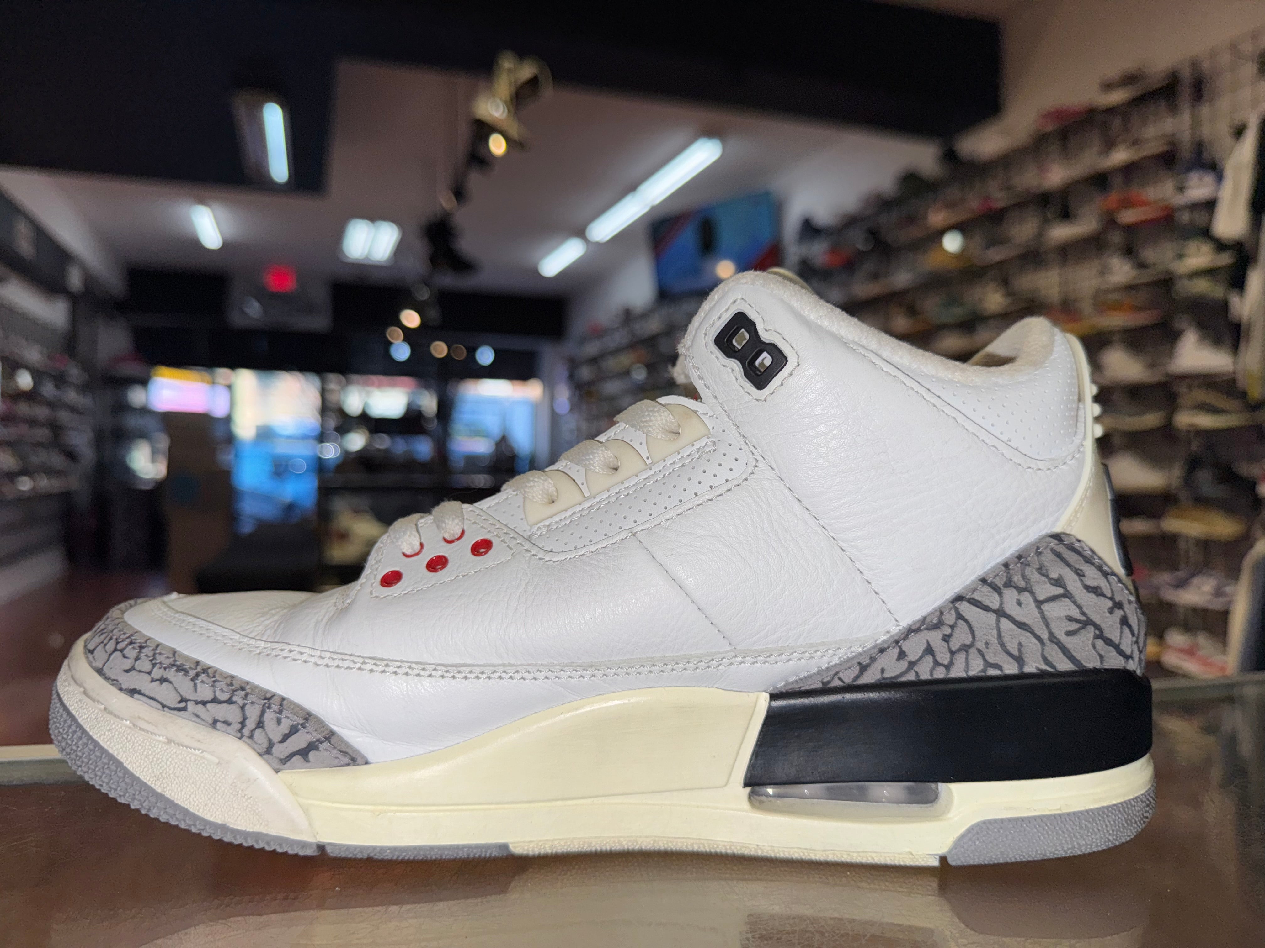 Size 9 Air Jordan 3 Reimagined "White Cement"