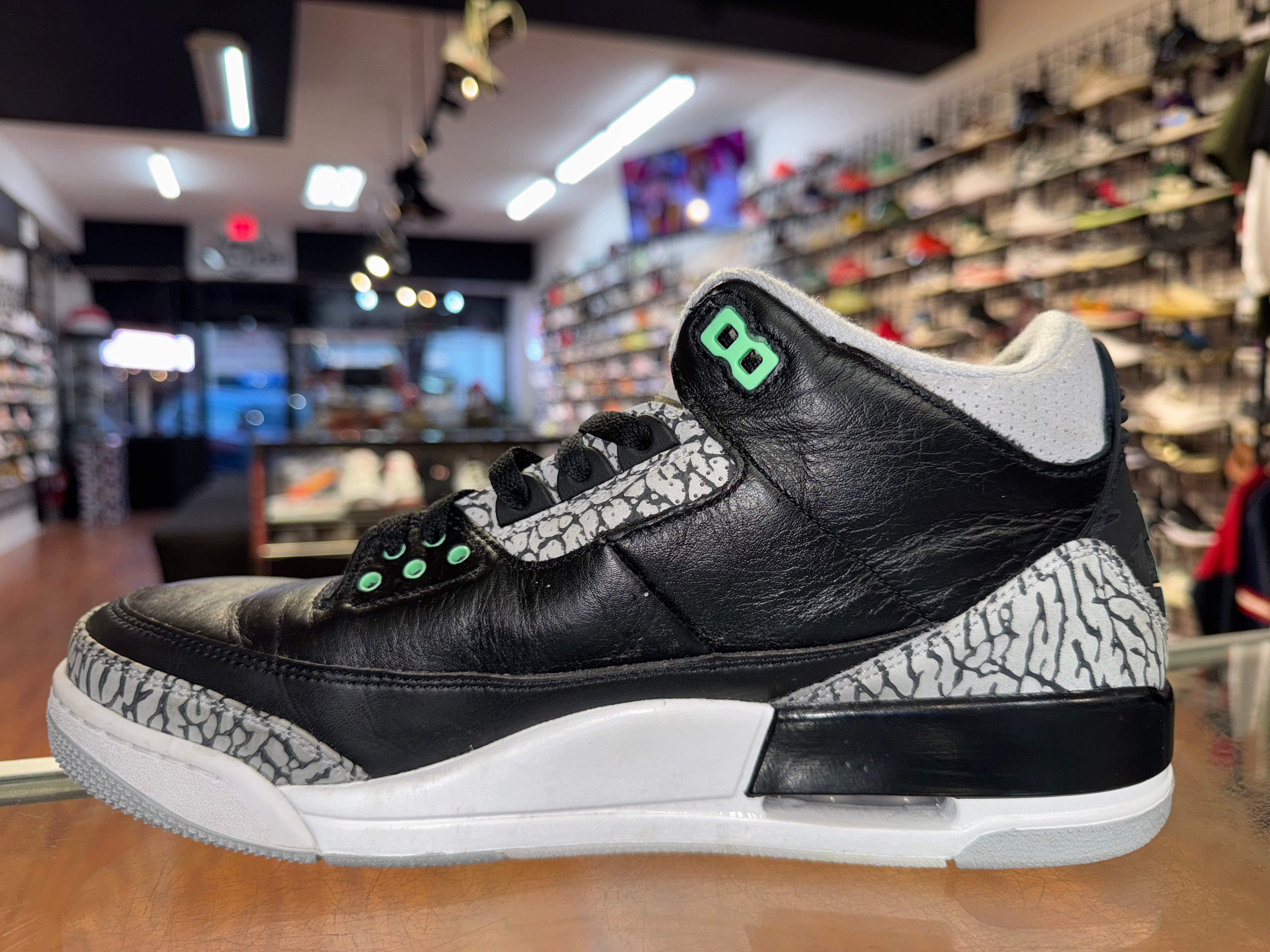 Size 11 Air Jordan 3 "Green Glow"