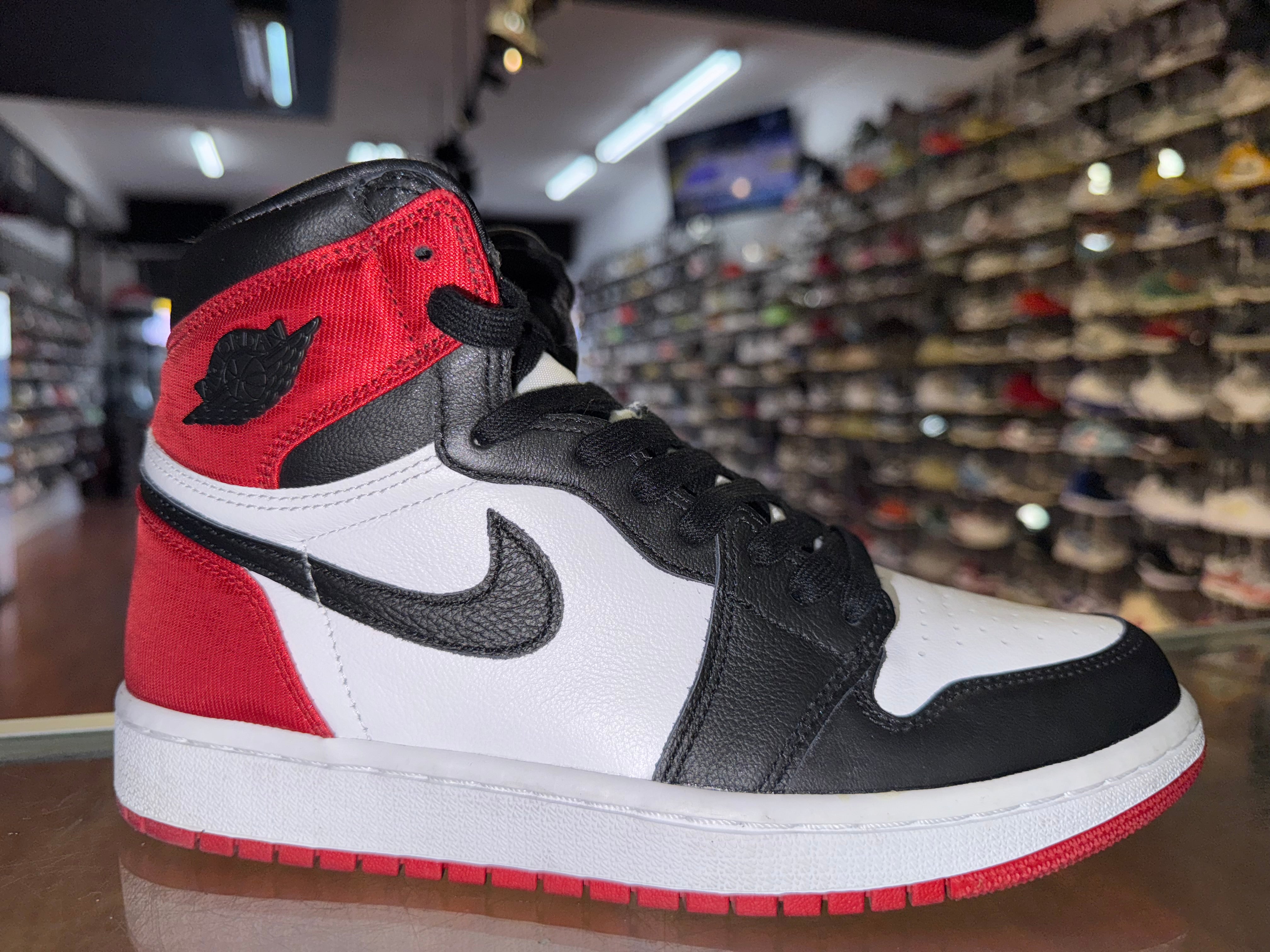 Size 6.5 (8W) Air Jordan 1 "Satin Black Toe"