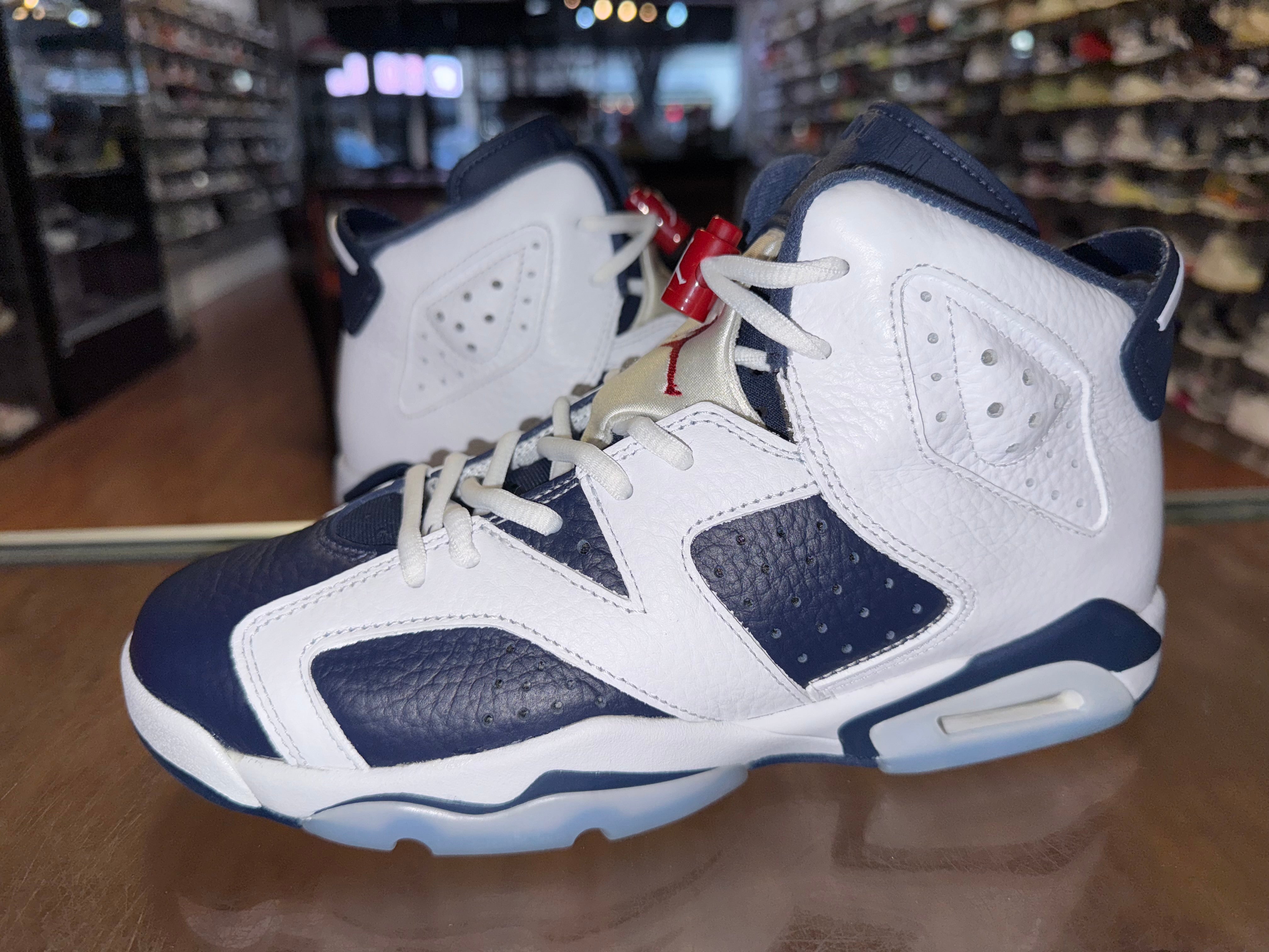 Size 7y Air Jordan 6 "Olympic"