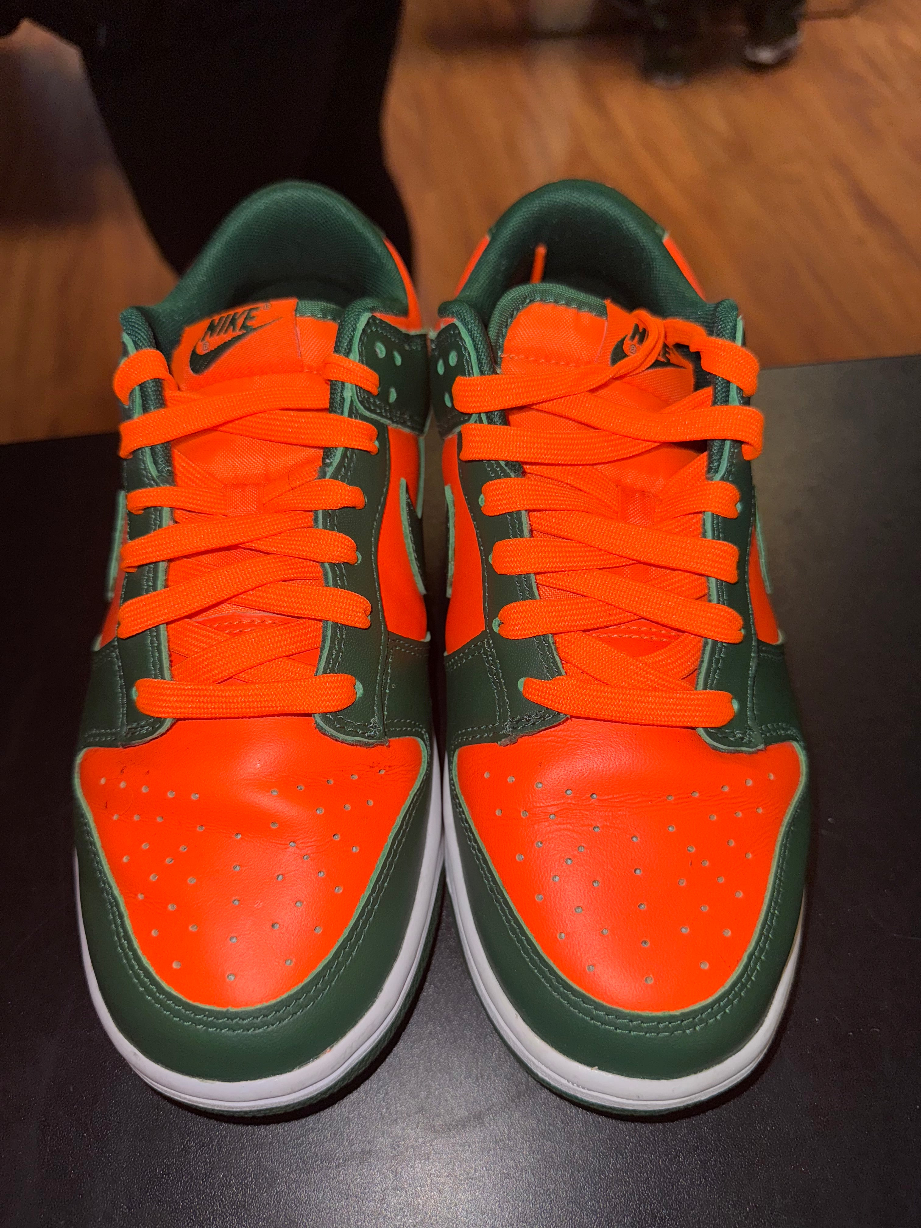 Size 7.5 Dunk Low “Miami Hurricanes”