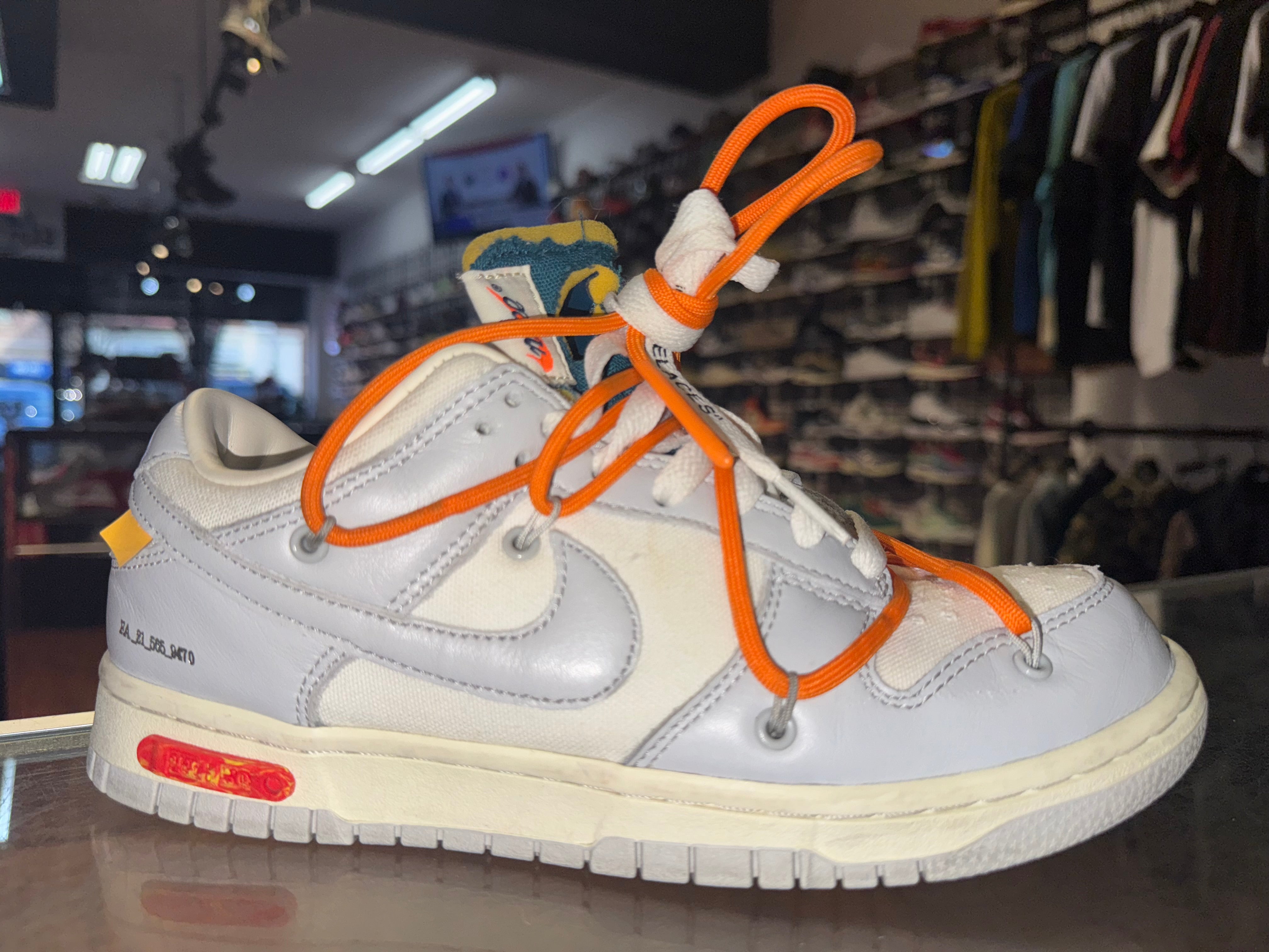 Size 6.5 Dunk Low Off White "Lot 44"