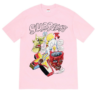 Size XL Supreme Daniel Johnston Tee “Pink”