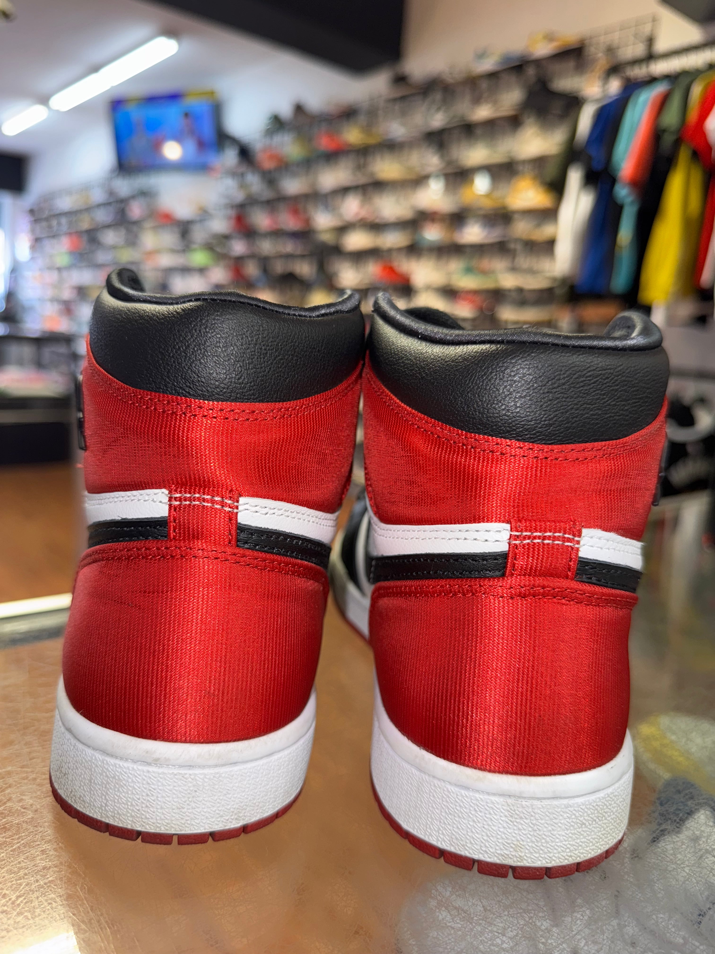 Size 6.5 (8W) Air Jordan 1 "Satin Black Toe"