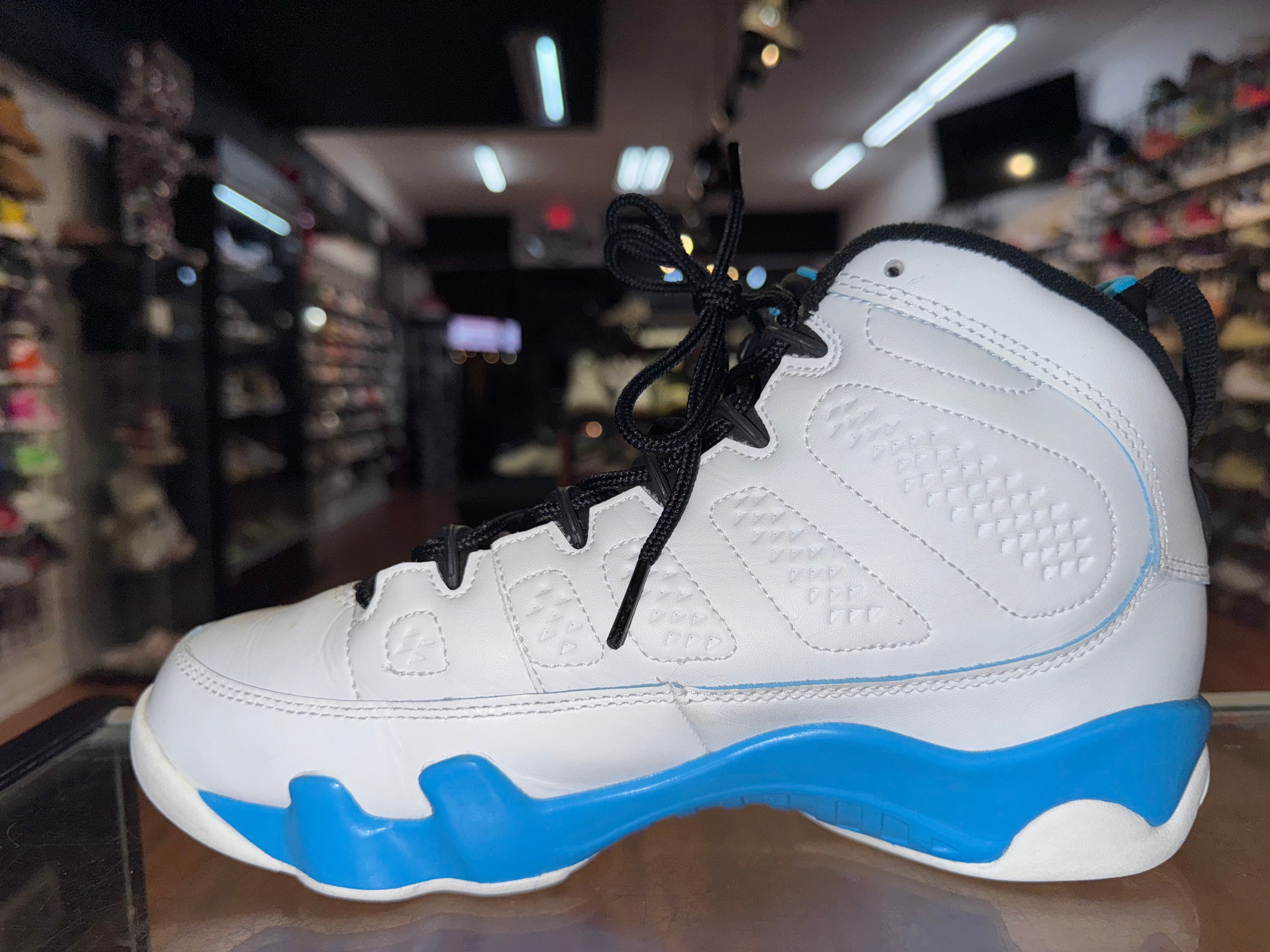 Size 7y Air Jordan 9 "Powder Blue"