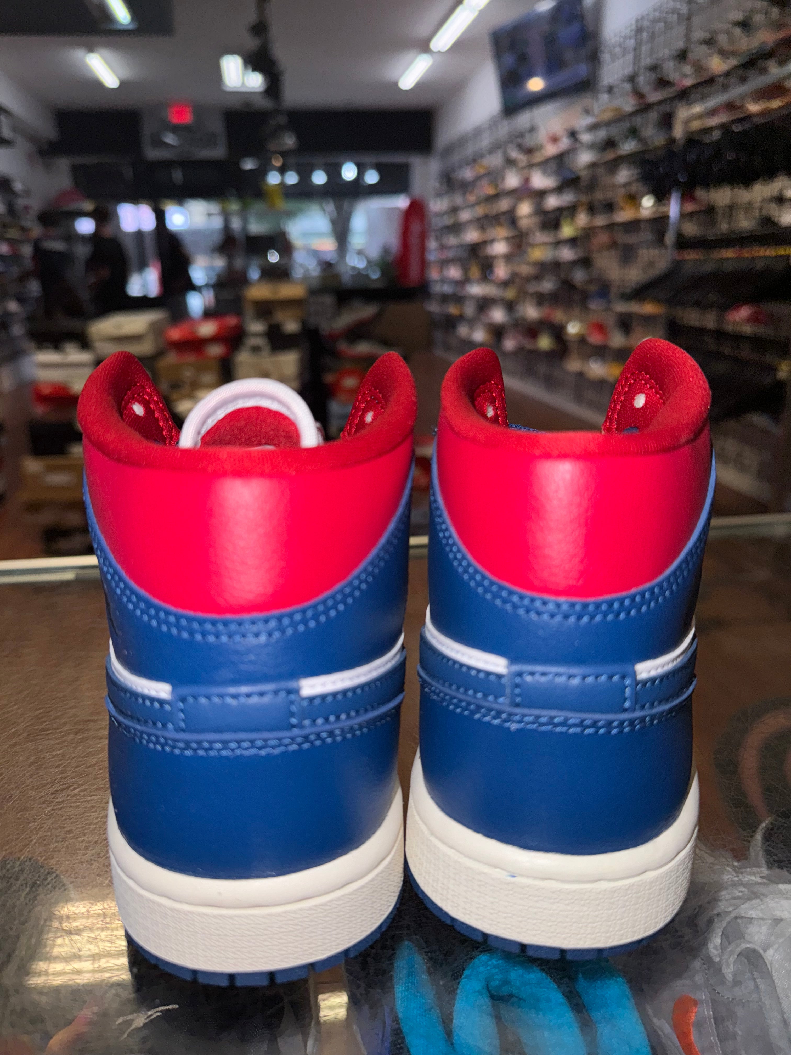 Size 9.5 (11W) Air Jordan 1 Mid “Gym Red Blue” Brand New