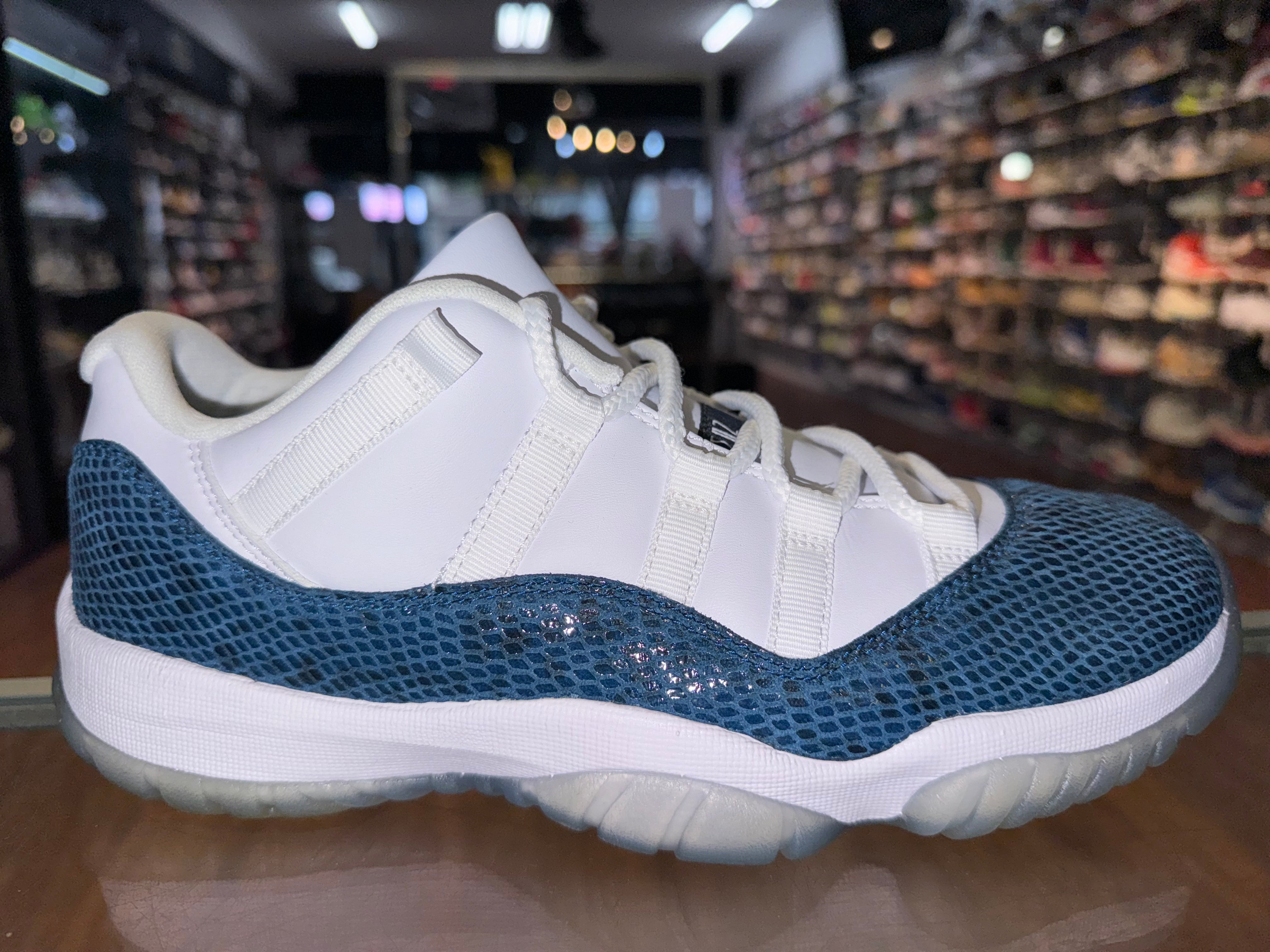 Size 8 Air Jordan 11 Low “Snakeskin Navy”