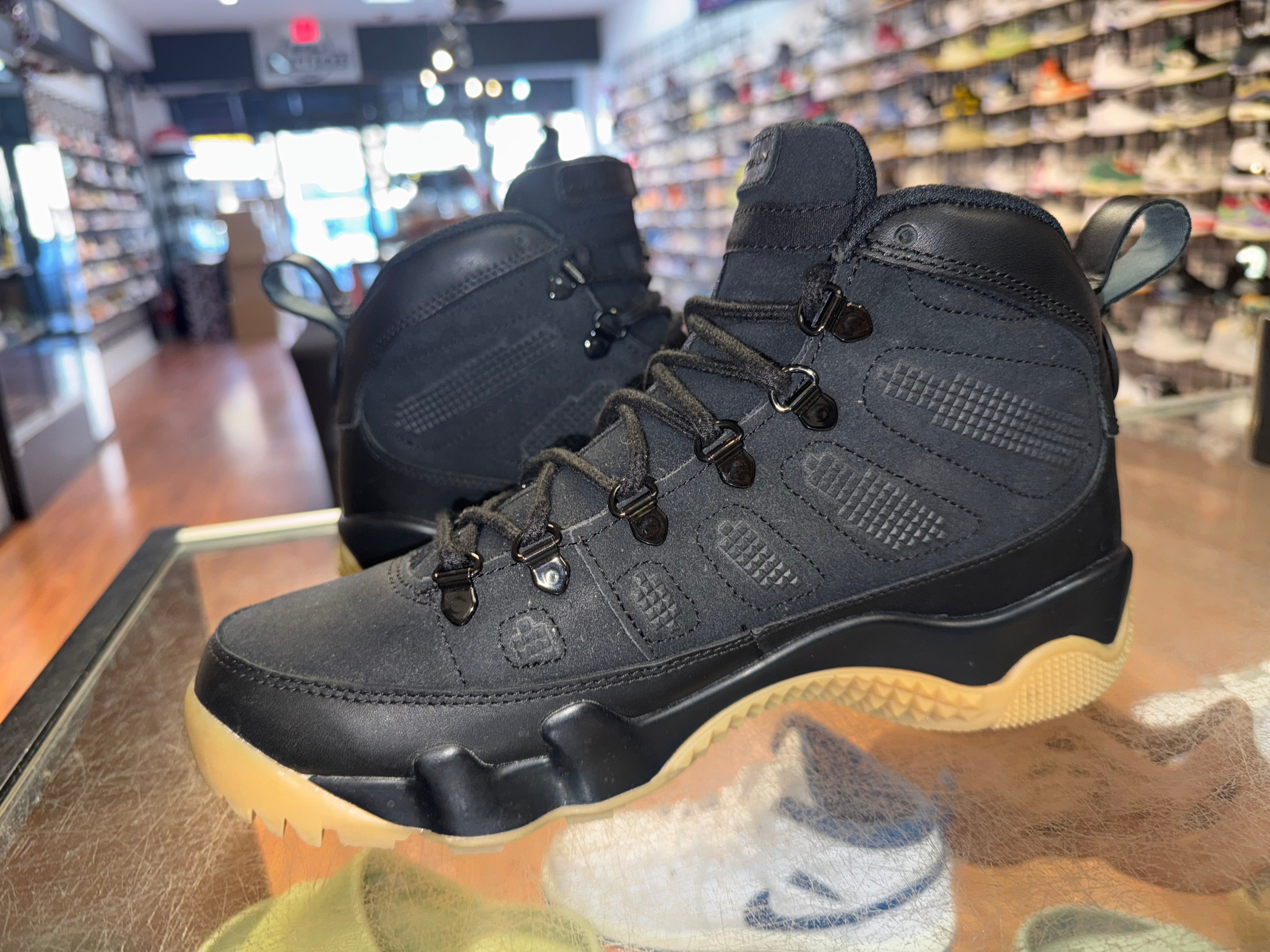 Size 8 Air Jordan 9 Boot "Black Gum"