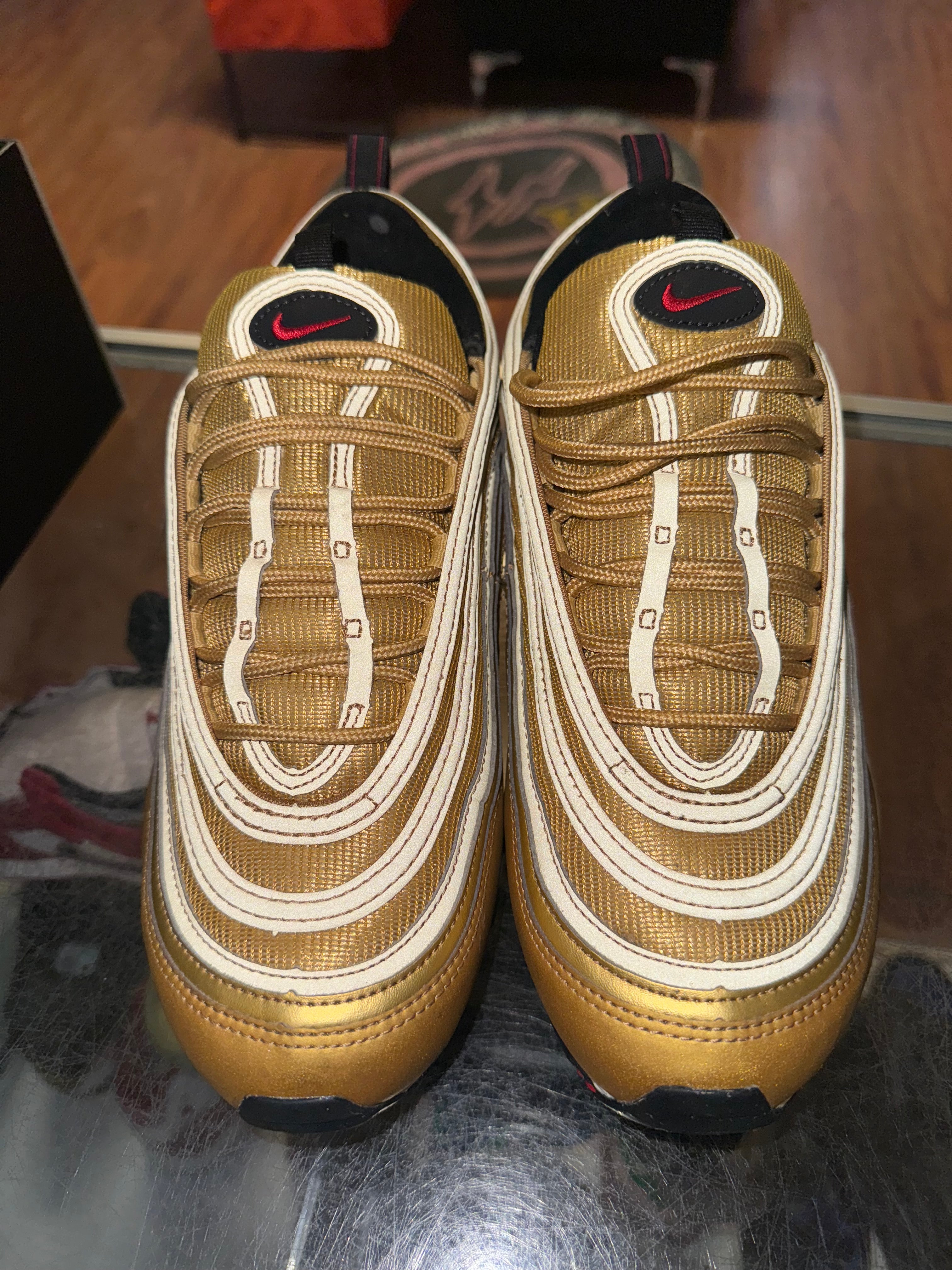 Size 9.5 (11W) Air Max 97 “Metallic Gold”