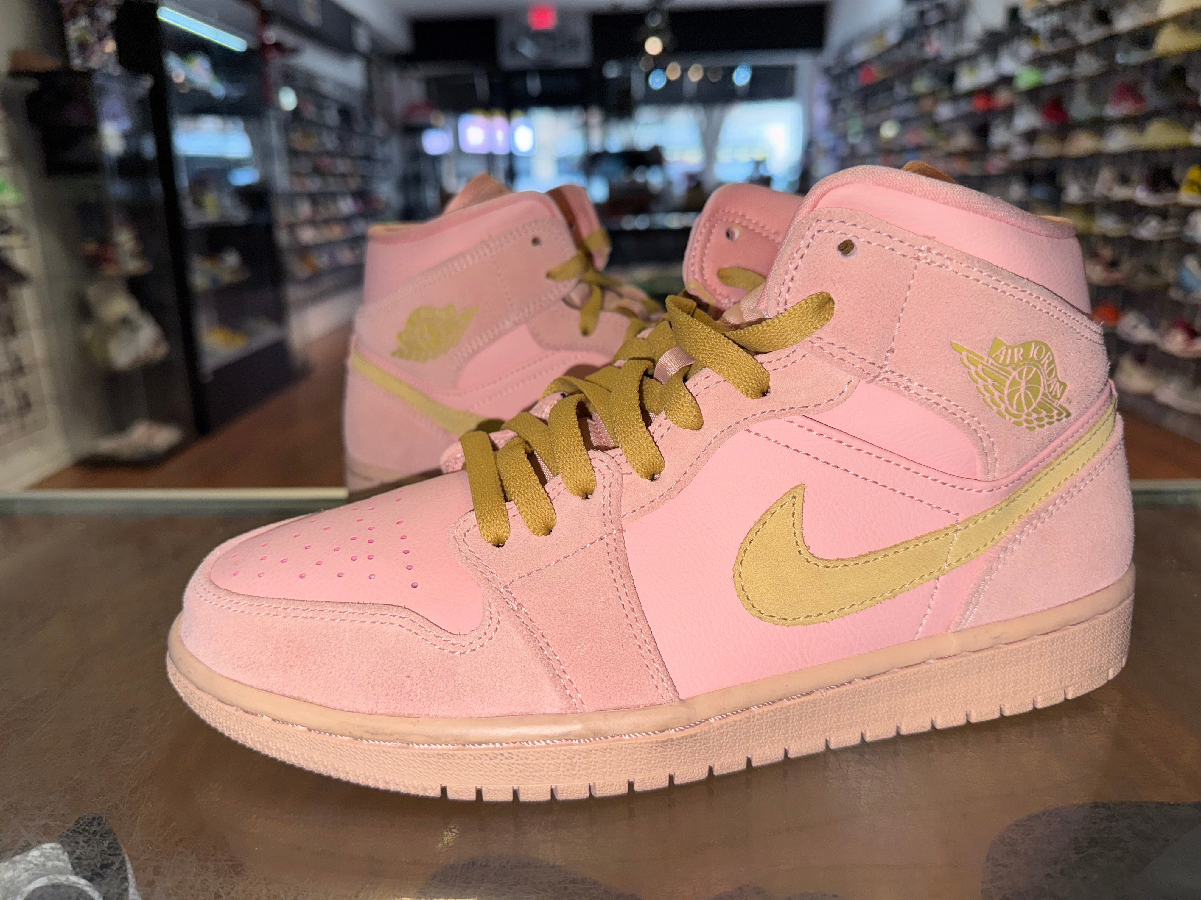 Size 8 Air Jordan 1 Mid "Coral Gold"