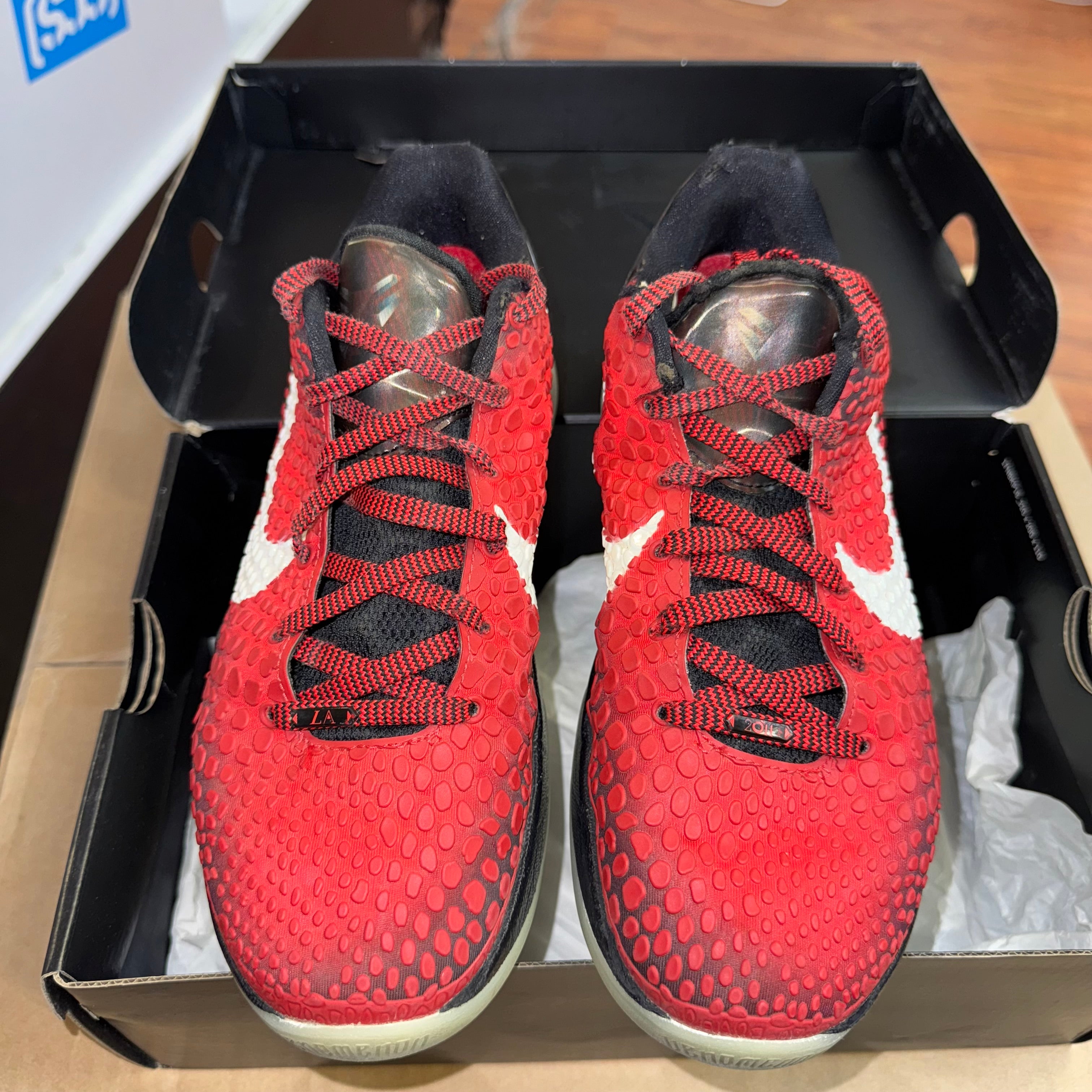 Size 7 Kobe 6 All Star "Challenge Red"