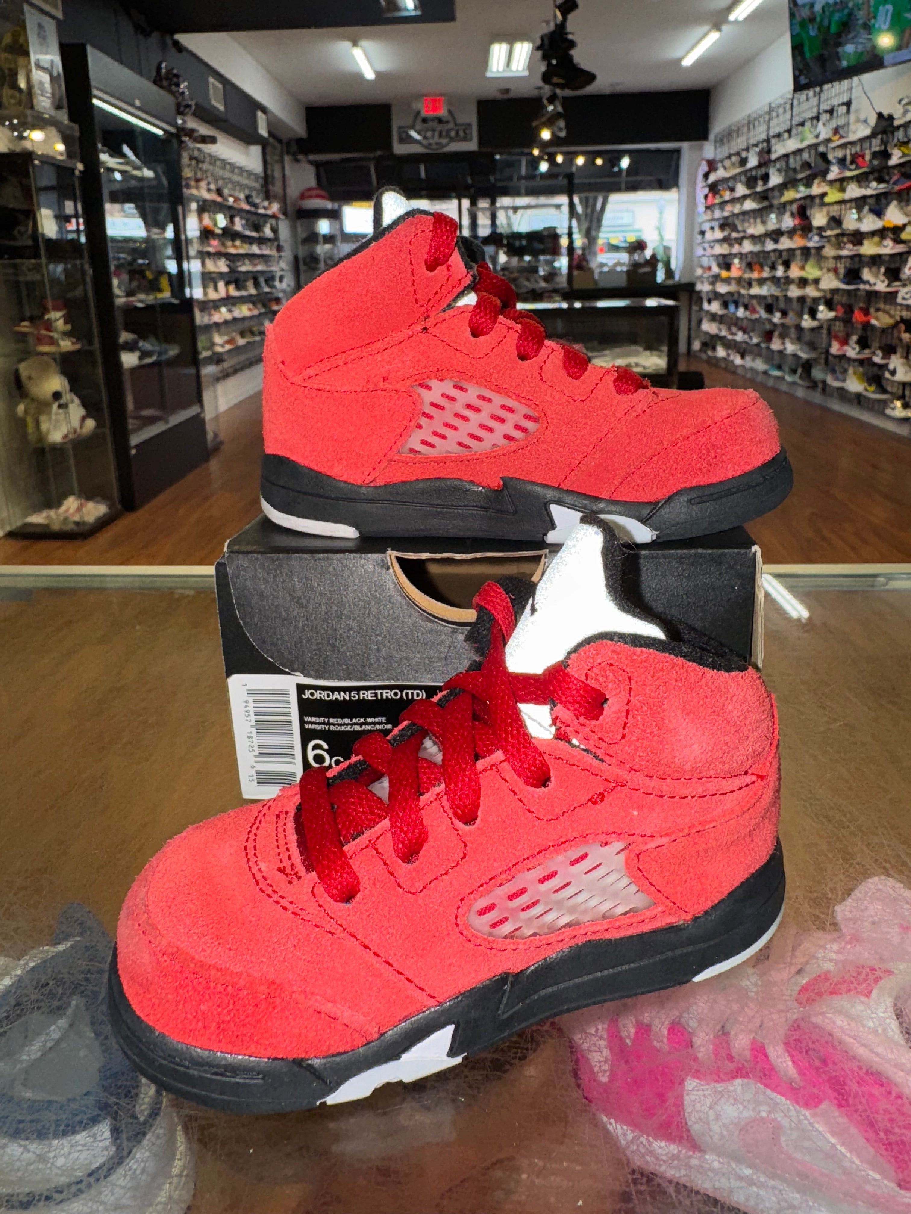 Size 6c Air Jordan 5 “Raging Bull” (TD)